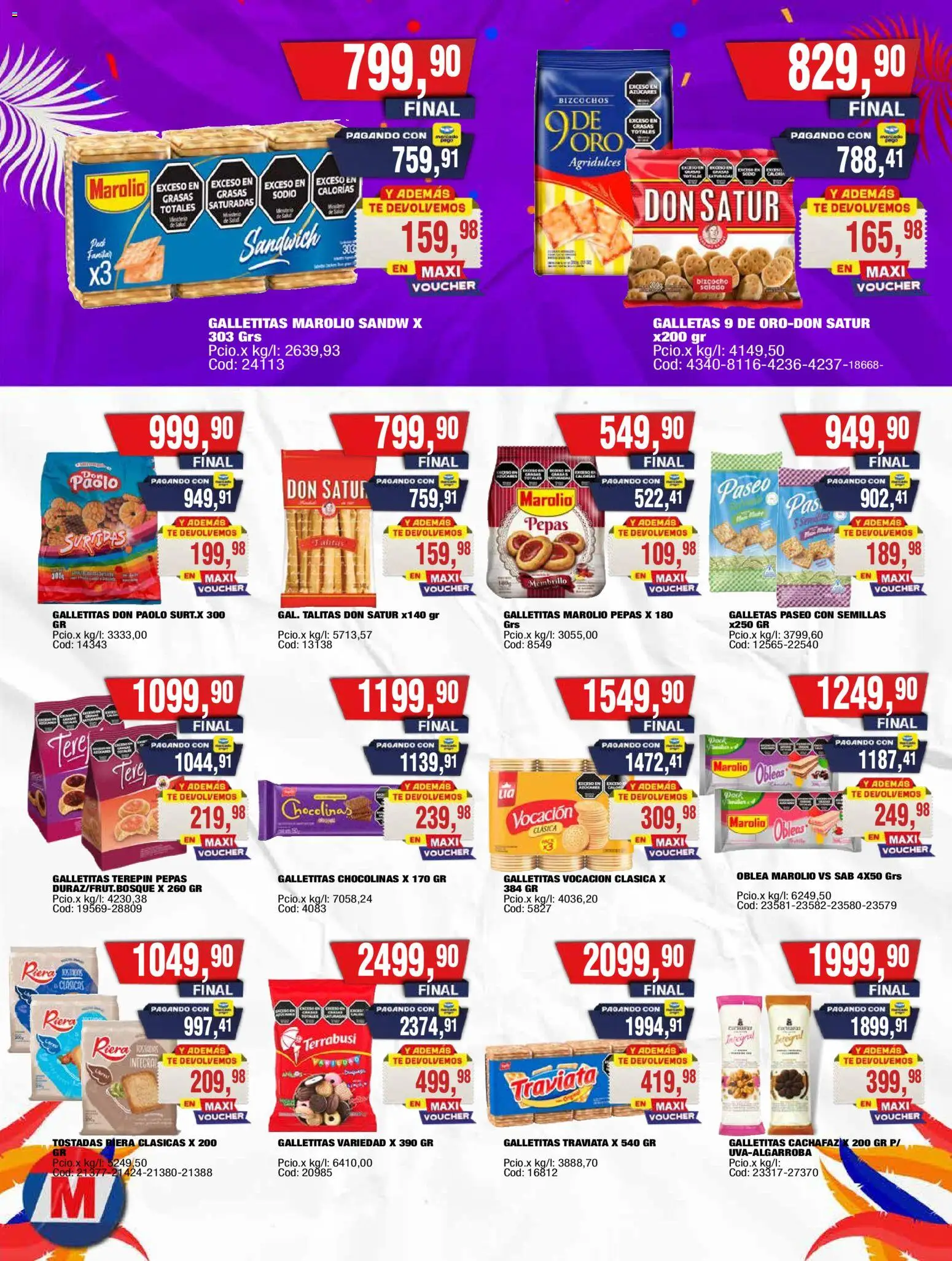 Maxiconsumo ofertas │ válido desde el 23.02.2026 | Página: 6 | Productos: Galletitas, Té, Bizcochos, Galletas