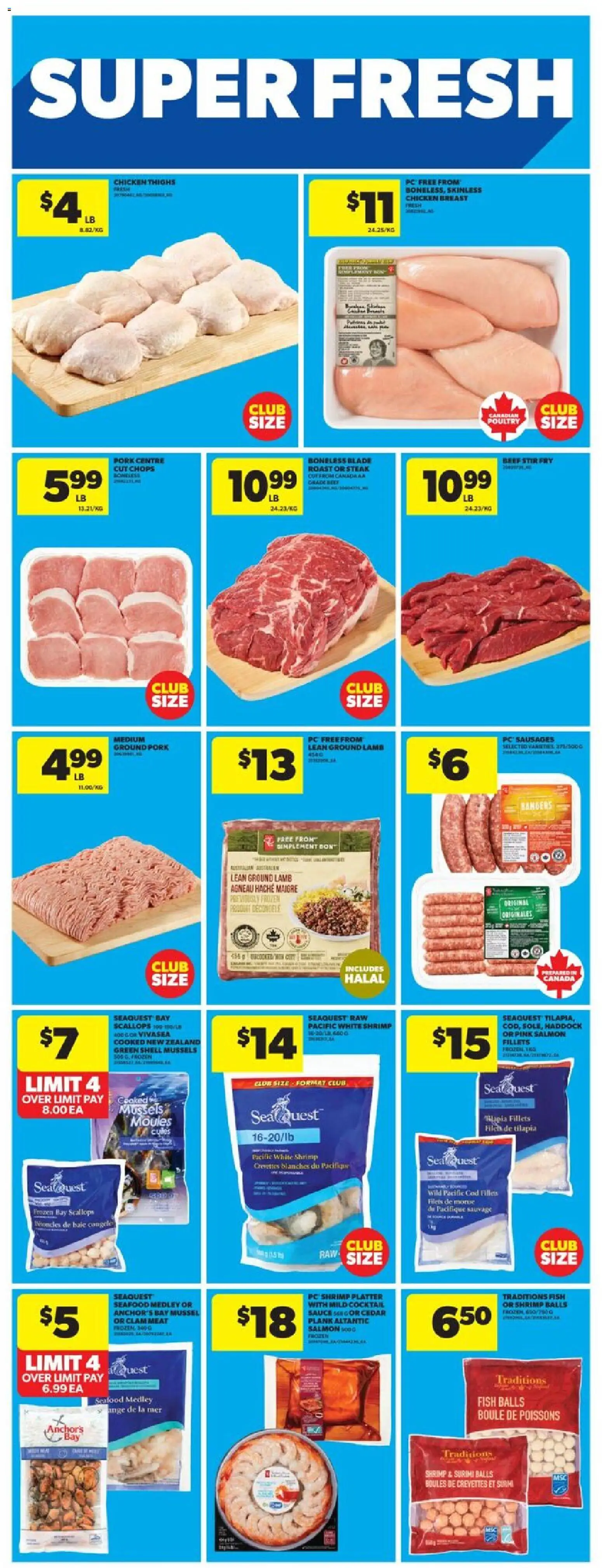 Real Canadian Superstore flyer valid from 23.10.2025 | Page: 19 | Products: Beef, PC, Chicken, Pork