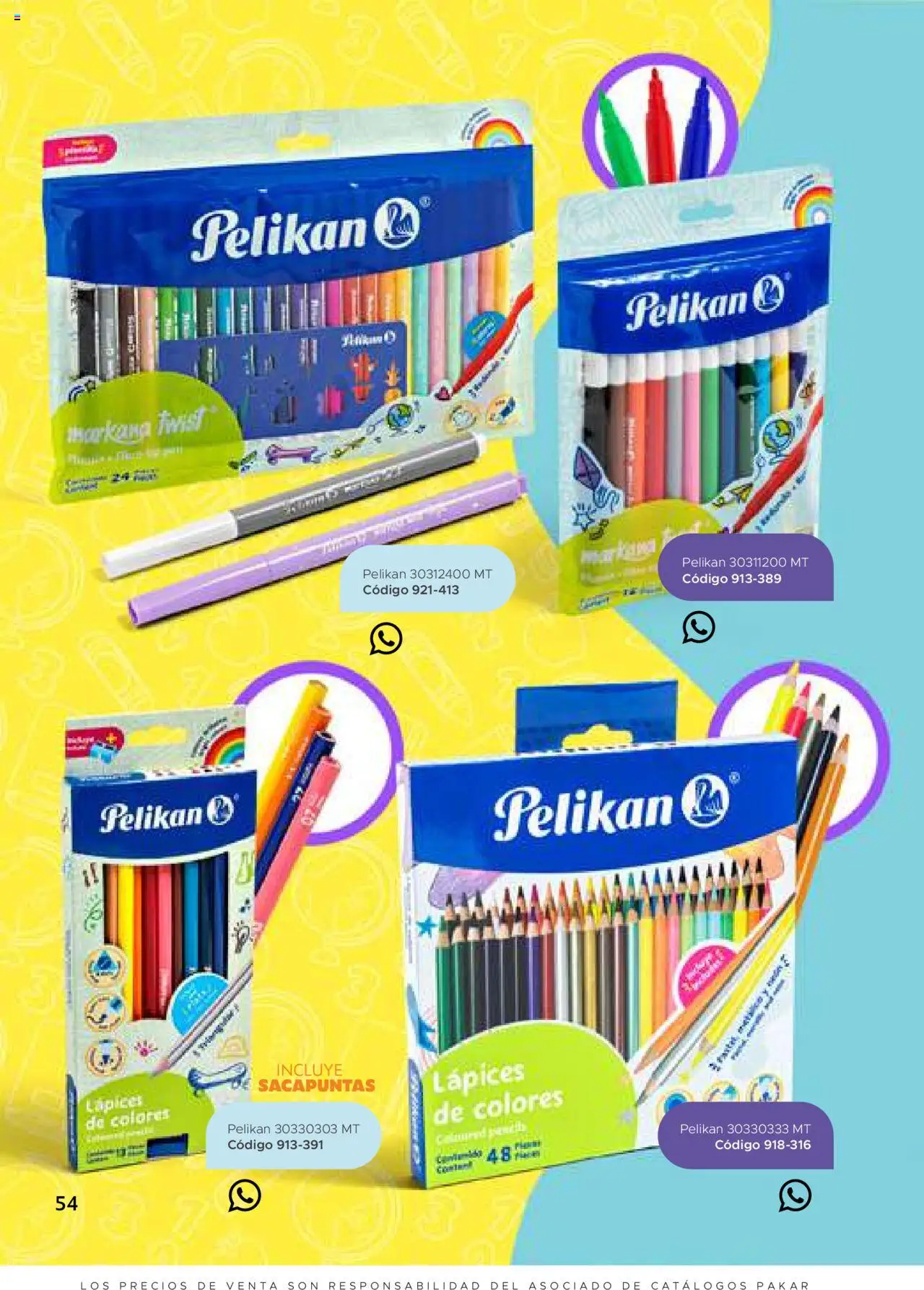 Nuevas ofertas de SC Pakar válidas en toda la República Mexicana desde el 24.07.2025. ¡Encuentra las mejores ofertas en SC Pakar - Catálogo Nino otoño / invierno! | Página: 54 | Productos: Sacapuntas