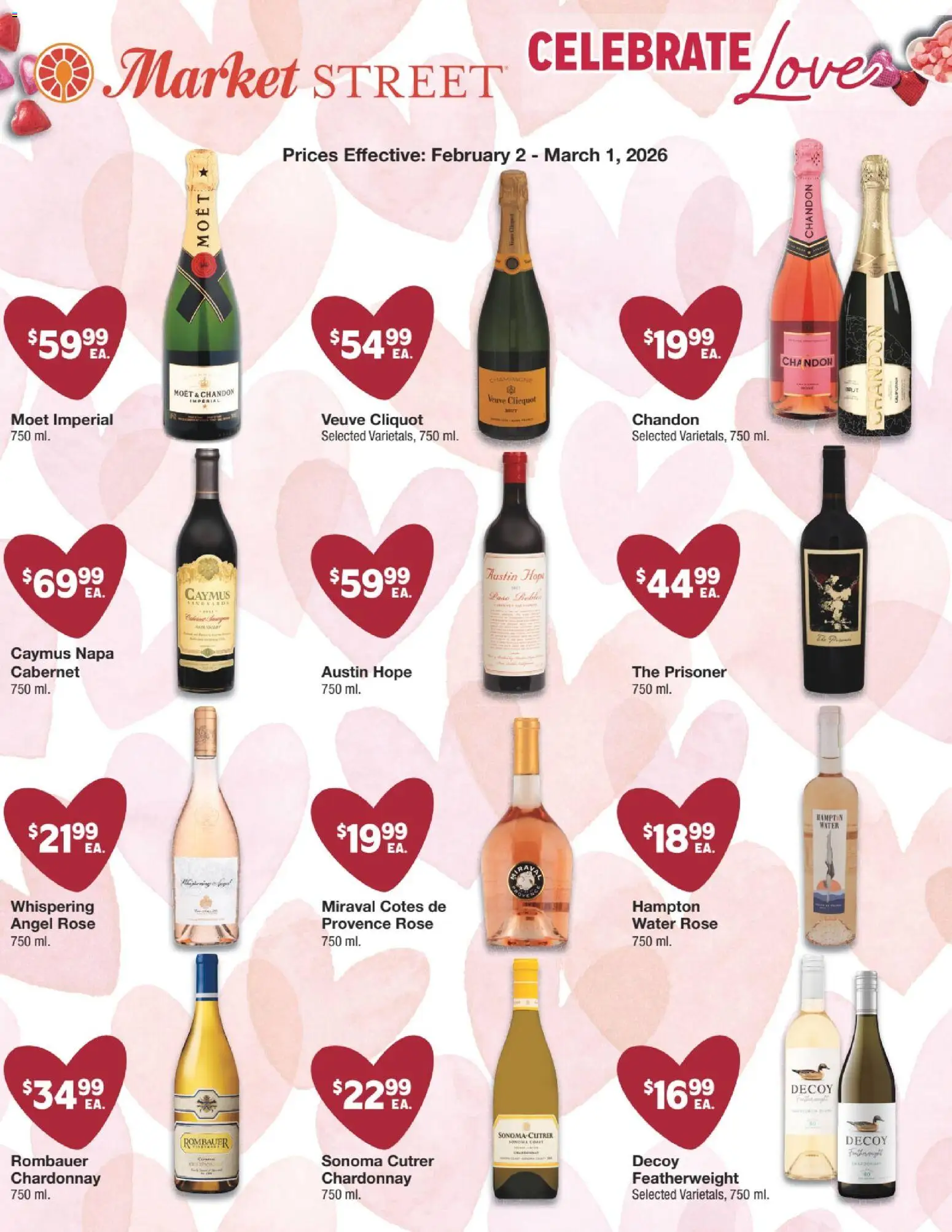 United Supermarkets February Wine Flyer - valid from 02.02.2026 | Page: 1 | Products: Water
