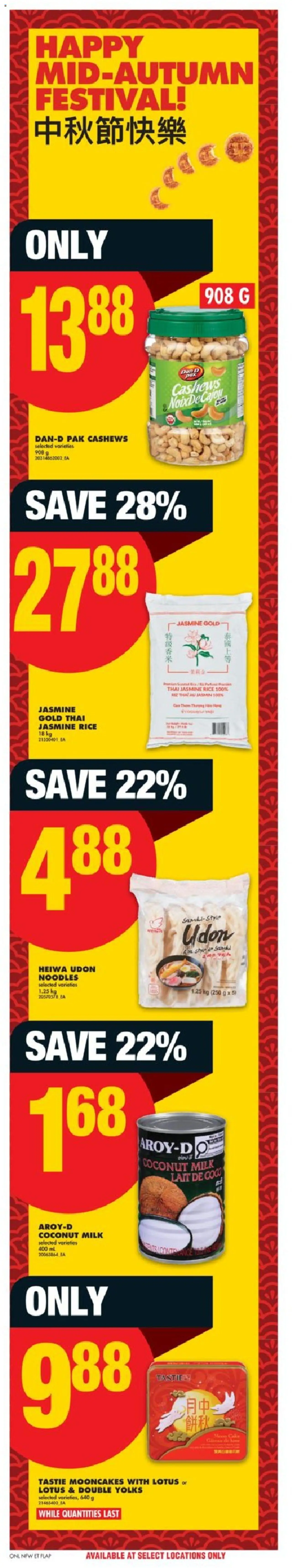 No Frills flyer valid from 18.09.2025 | Page: 17 | Products: Rice, Noodles, Milk