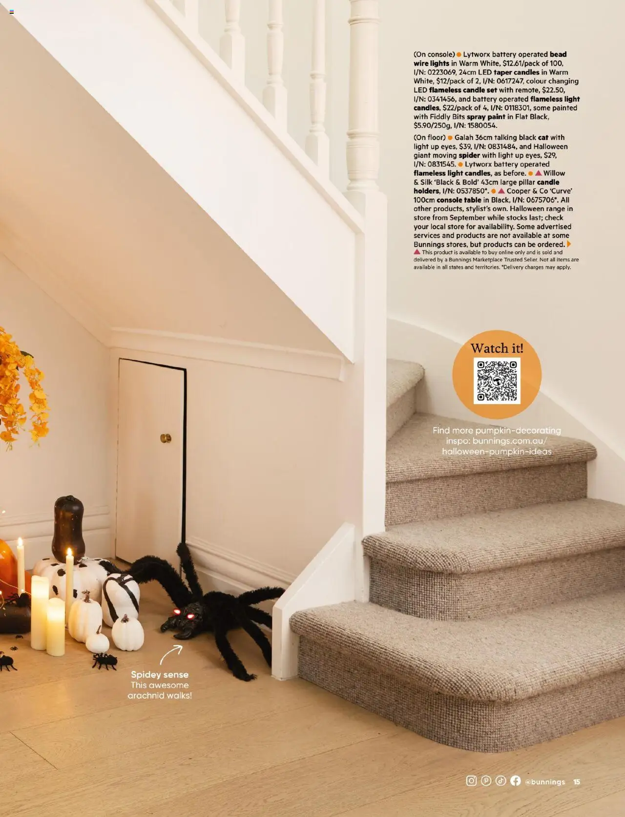 Bunnings Warehouse catalogue - valid from 01.10.2025 | Page: 15 | Products: Light, Candles, Candle, Watch