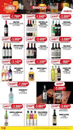 Makro ofertas │ válido desde el 18.09.2025 | Página: 13 | Productos: Vodka, Botella, Fernet, Vino