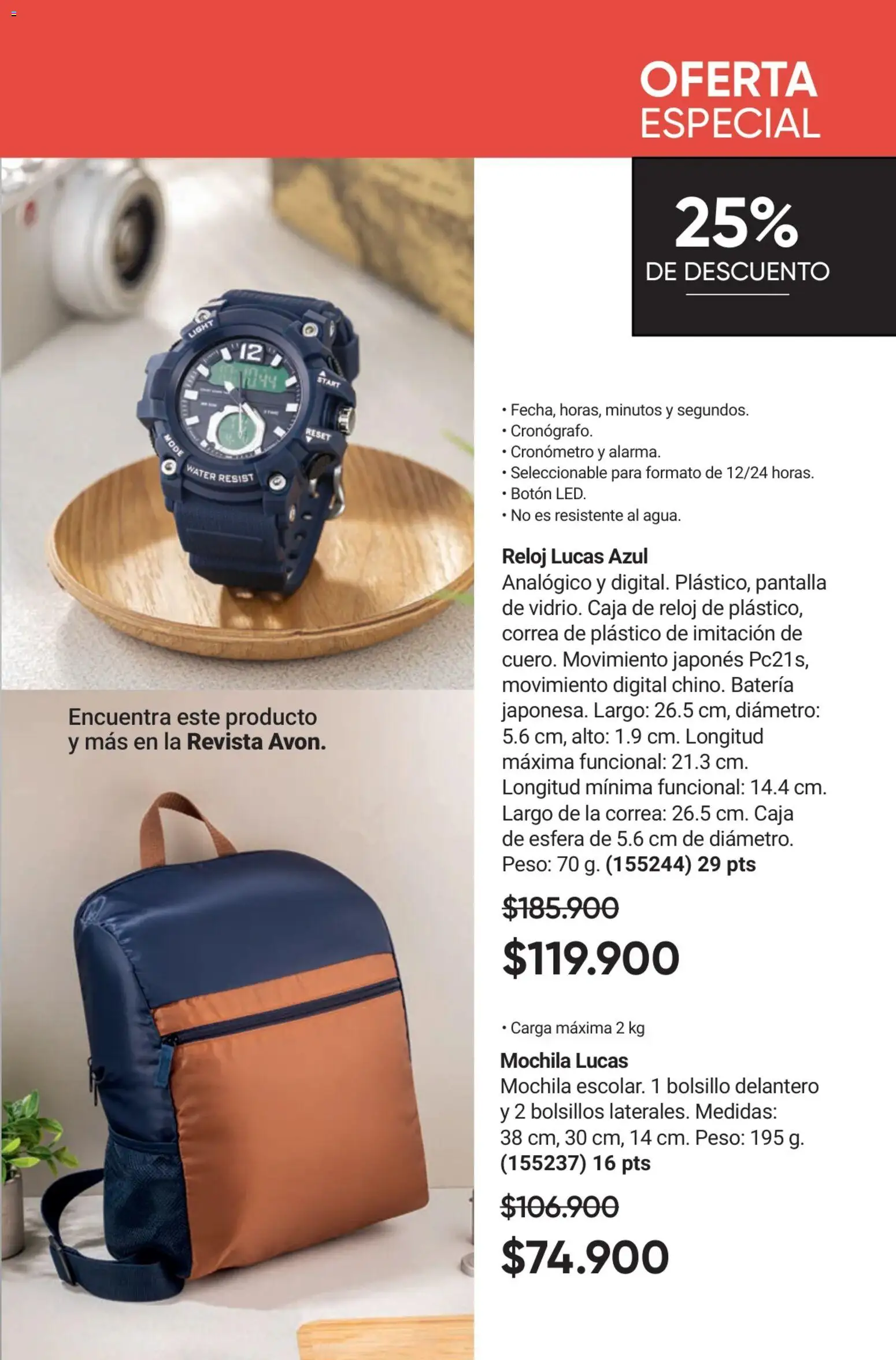 Avon revista - valida desde el 17.11.2025 | Página: 75 | Productos: Magdalena, Peso, Caja, Batería