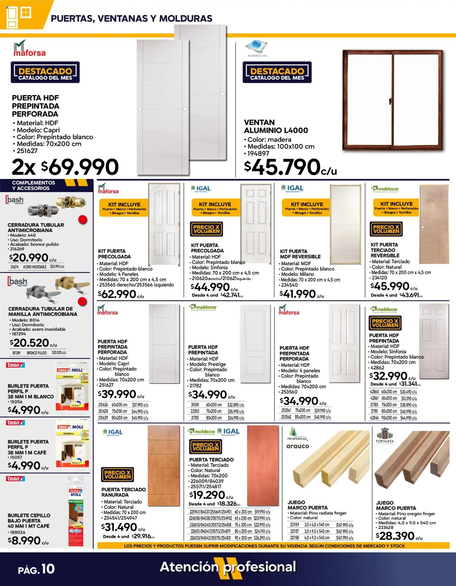 Construmart Ofertas │ válido desde el 01.04.2026 | Página: 10 | Productos: Perfil, Molde, Café, Bisagra