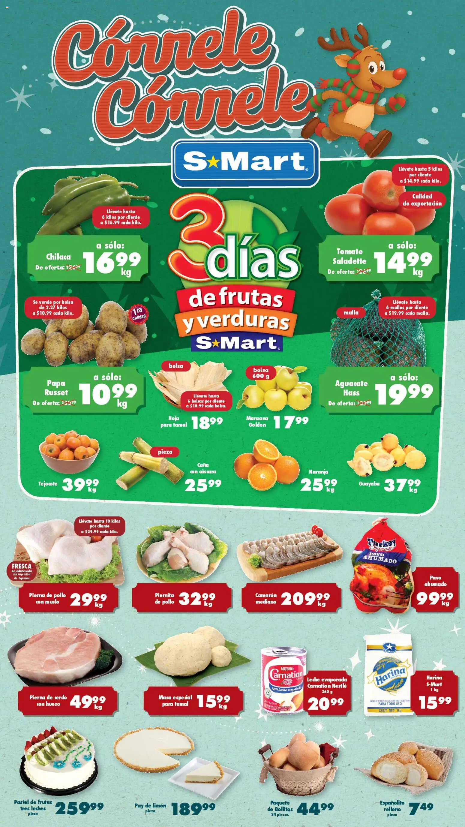 Nuevas ofertas de S-Mart válidas en toda la República Mexicana desde el 16.12.2025. ¡Encuentra las mejores ofertas en S-Mart folleto Chihuahua! | Página: 1 | Productos: Papa, Bolsa, Tomate, Limón