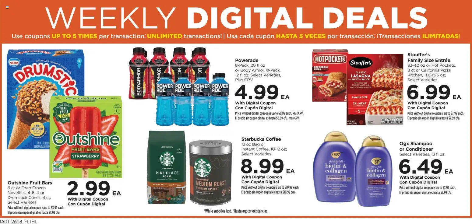Food 4 Less Weekly Ad - valid from 25.03.2026 | Page: 2 | Products: Biotin, Shampoo, Conditioner, Coffee