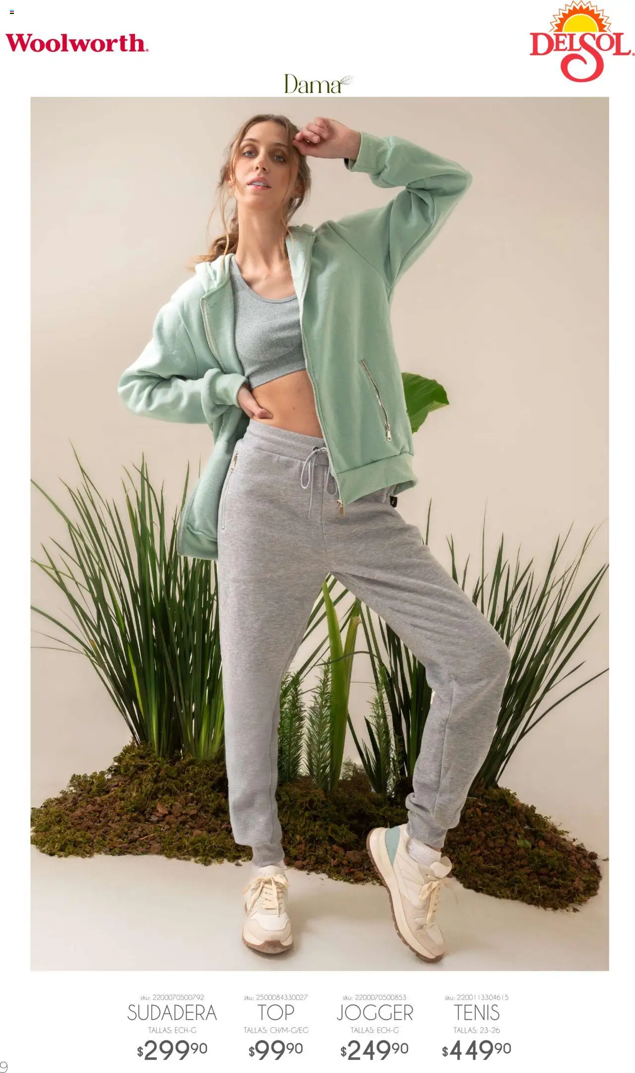 Nuevas ofertas de Del Sol y Woolworth válidas en toda la República Mexicana desde el 06.10.2025. ¡Encuentra las mejores ofertas en Del Sol y Woolworth - Catálogo Luce El Otoño! | Página: 9 | Productos: Tenis, Sudadera