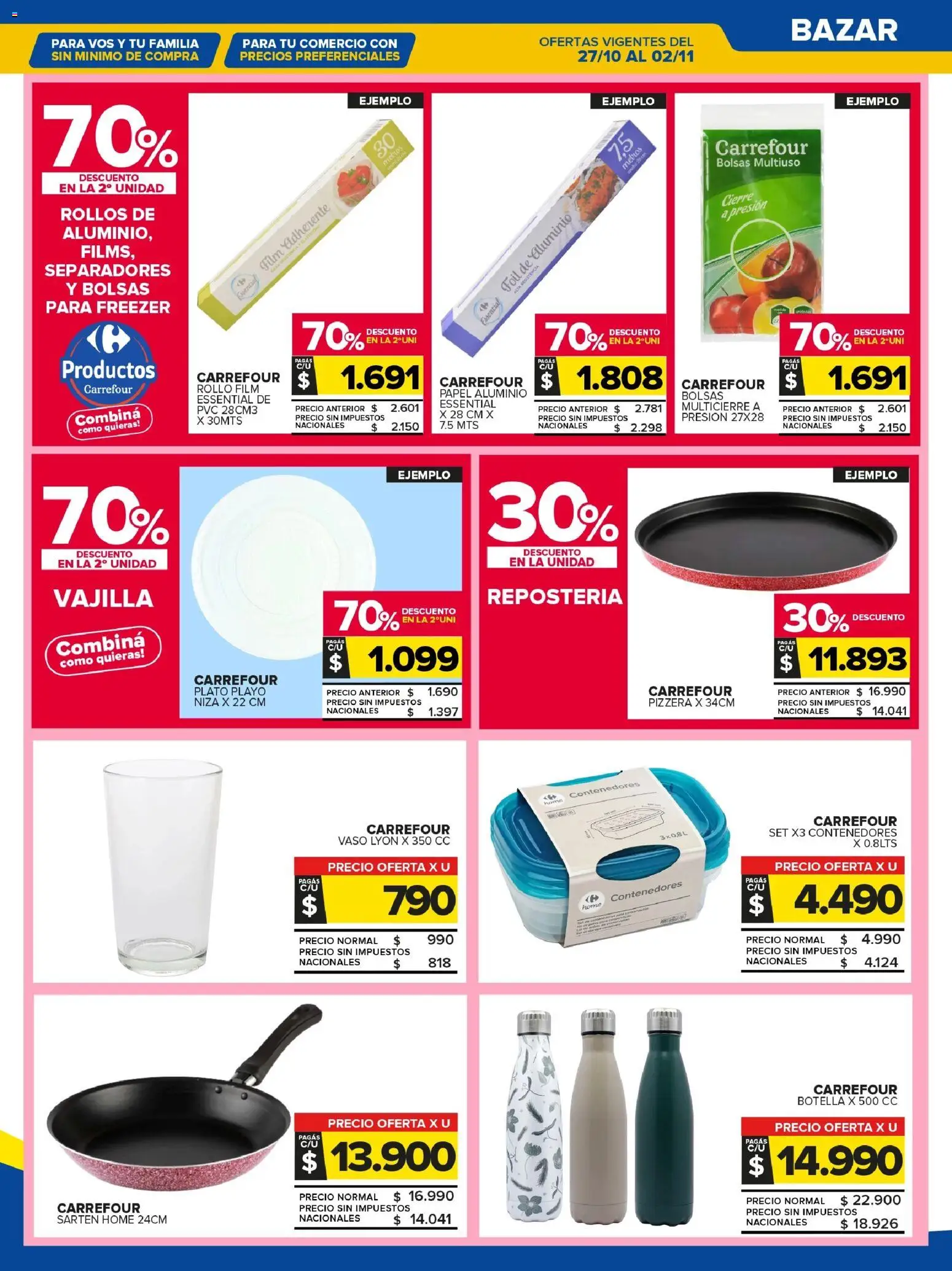 Carrefour Maxi catálogo │ válido desde el 27.10.2025 | Página: 23 | Productos: Pizzera, Botella, Sartén, Freezer