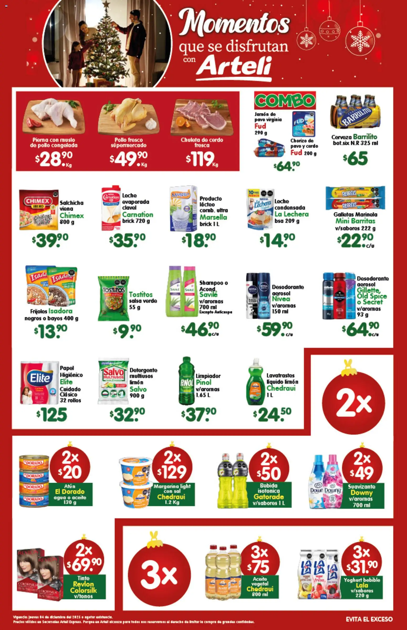 Nuevas ofertas de Arteli válidas en toda la República Mexicana desde el 04.12.2025. ¡Encuentra las mejores ofertas en Arteli folleto Express! | Página: 1 | Productos: Sal, Galletas, Suavizante, Limpiador
