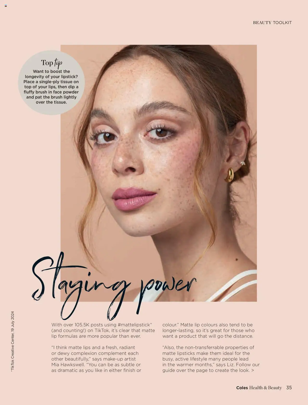 Coles catalogue - valid from 07.10.2024 | Page: 35 | Products: Powder, Brush, Lipstick, Makeup