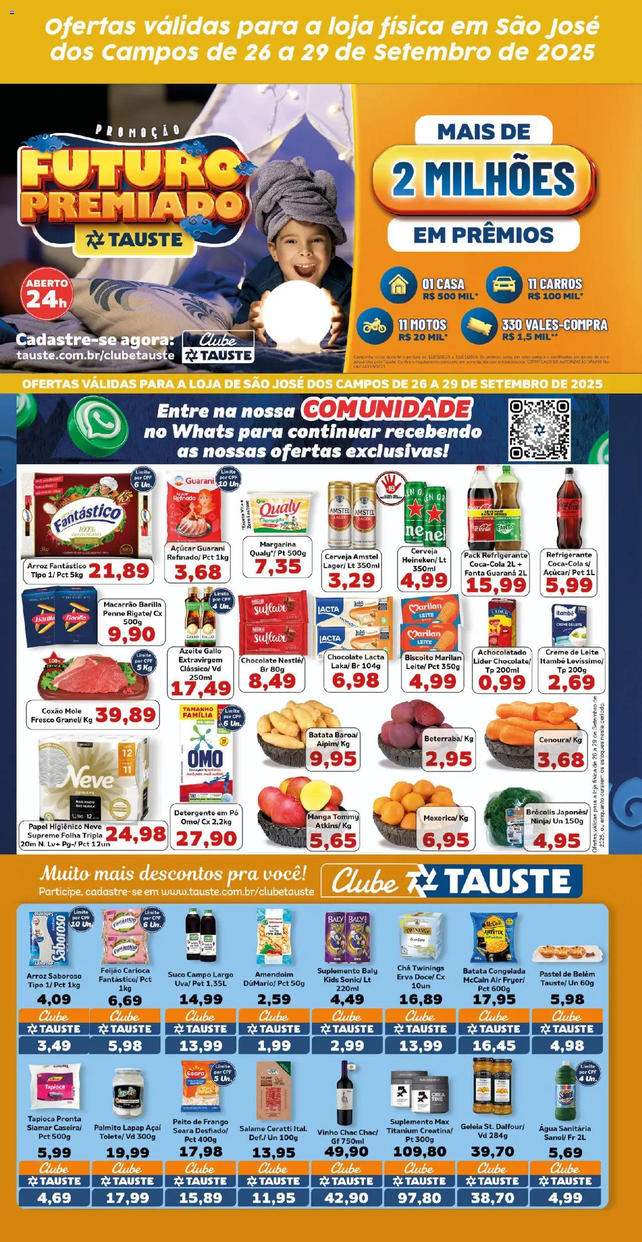 Tauste Folheto - válido de 26.09.2025 | Página: 2 | Produtos: Guaraná, Tapioca, Leite, Creme de leite