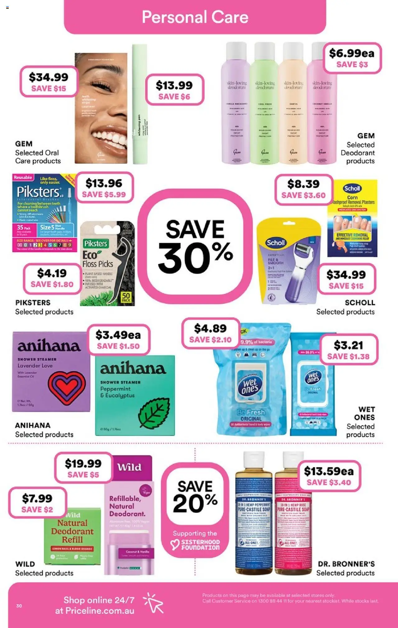 Priceline Pharmacy catalogue - valid from 02.07.2025 | Page: 30 | Products: Shower, Deodorant, Toothbrush, Foundation