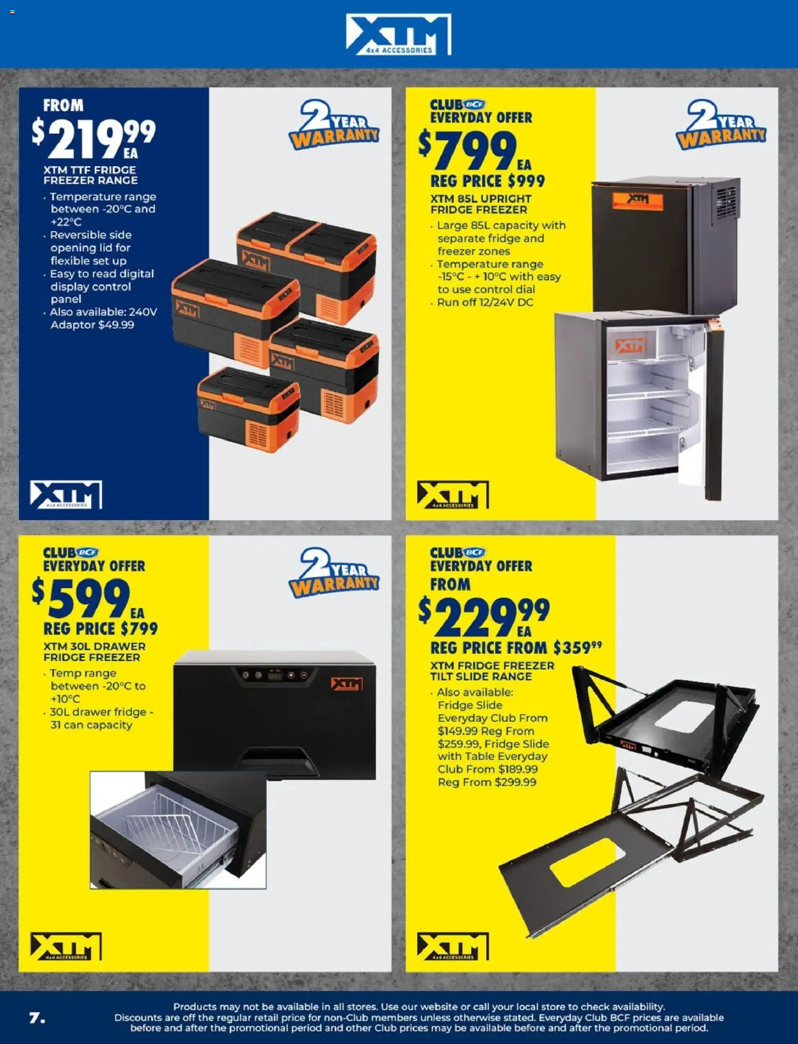 BCF catalogue - valid from 28.04.2026 | Page: 7 | Products: Table, Drawer, Accessories, Fridge