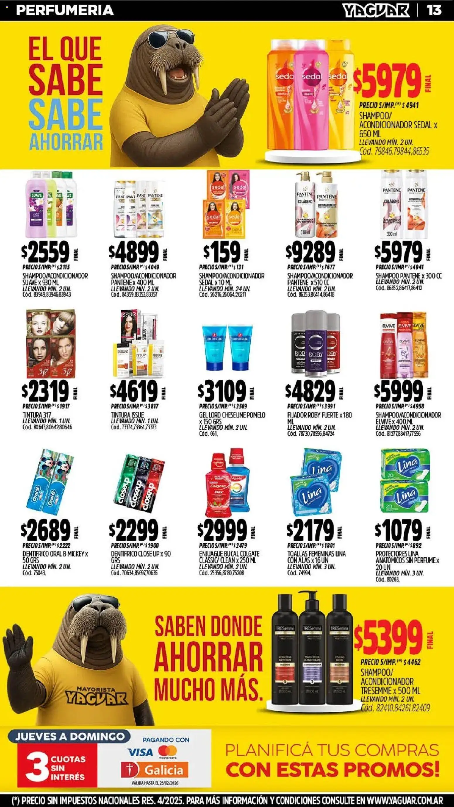 Yaguar - Oferta Semanal Mar del Plata │ válido desde el 02.02.2026 | Página: 12 | Productos: Perfume, Shampoo, Tintura, Fijador