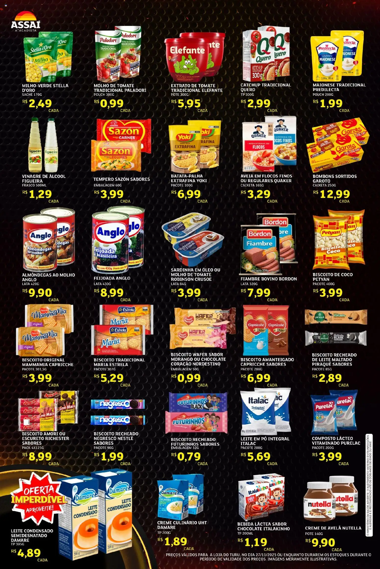 Assaí Atacadista Folheto - válido de 27.11.2025 | Página: 2 | Produtos: Óleo, Bebida, Maionese, Leite condensado