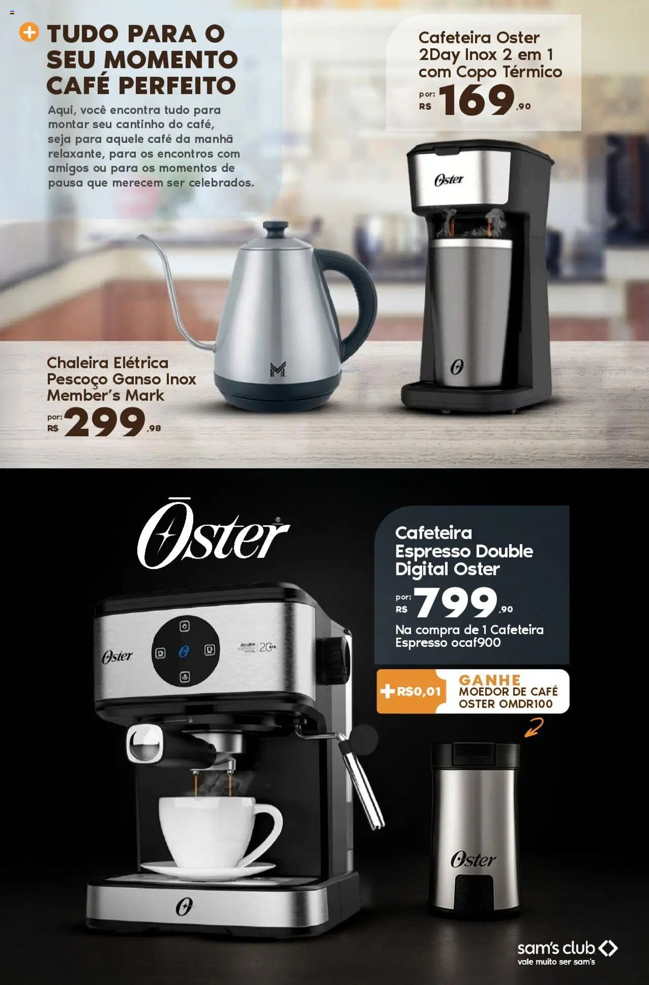 Sam's Club Folheto - válido de 14.08.2025 | Página: 11 | Produtos: Chaleira elétrica, Moedor, Cafeteira, Moedor de café