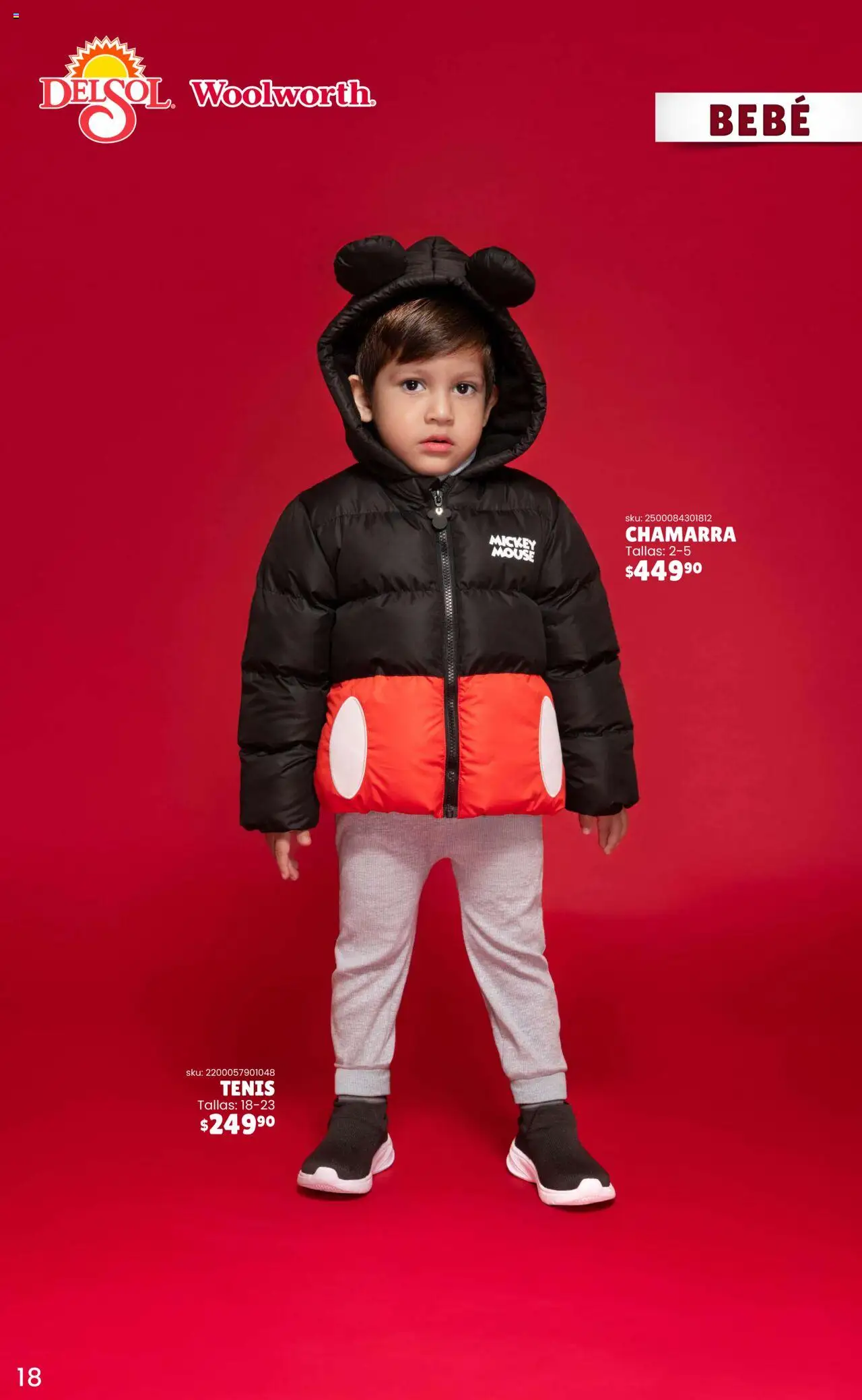 Nuevas ofertas de Del Sol y Woolworth válidas en toda la República Mexicana desde el 25.09.2025. ¡Encuentra las mejores ofertas en Del Sol y Woolworth - Catálogo Rompevientos Disney! | Página: 18 | Productos: Tenis, Chamarra, Mouse