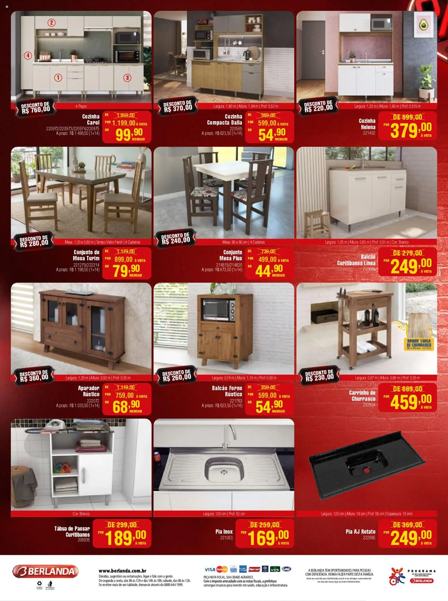 Berlanda Folheto - válido de 17.11.2025 | Página: 6 | Produtos: Mesa, Pia, Tábua, Trena