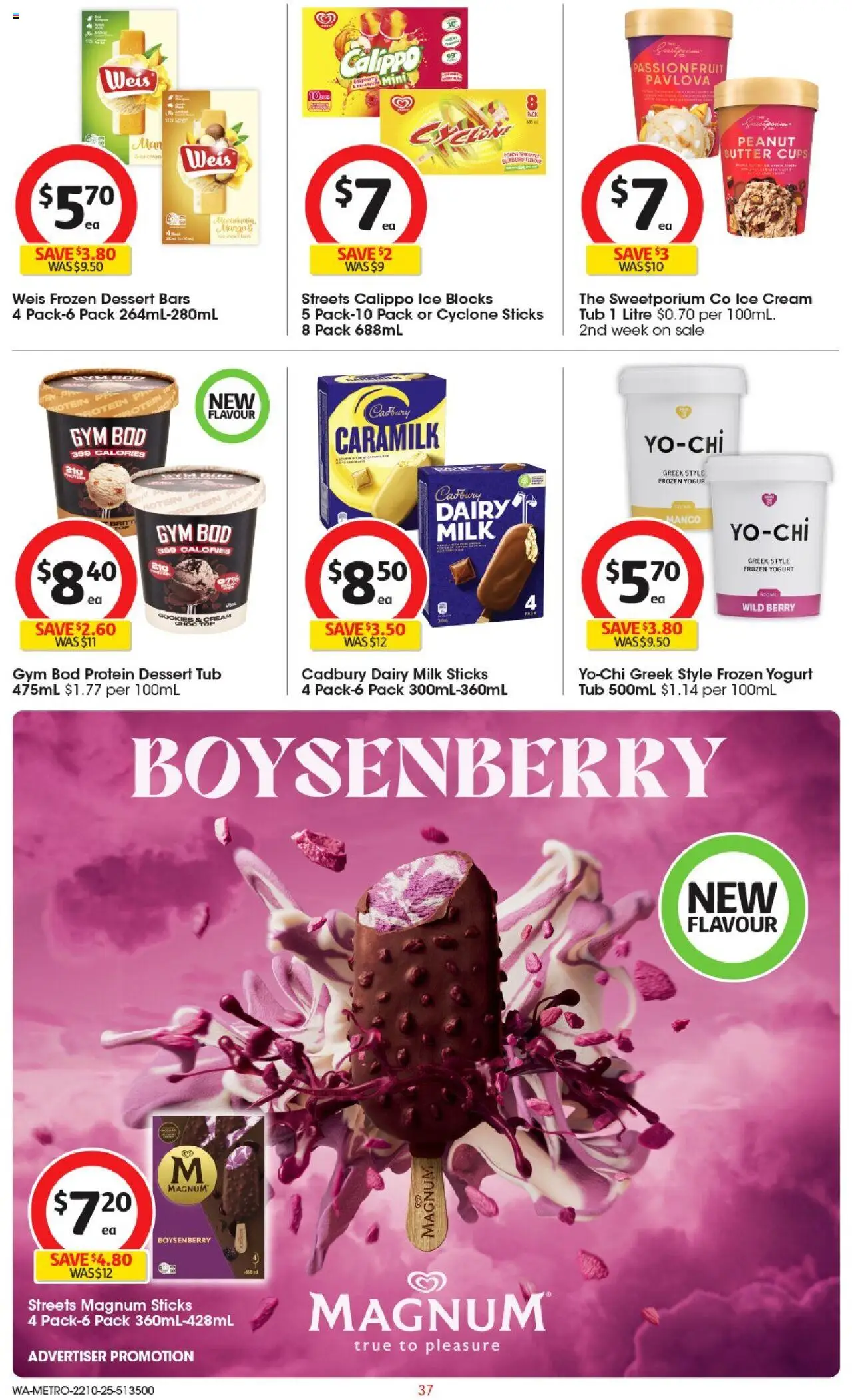 Coles catalogue - valid from 22.10.2025 | Page: 37 | Products: Cups, Milk, Passionfruit, Ice cream