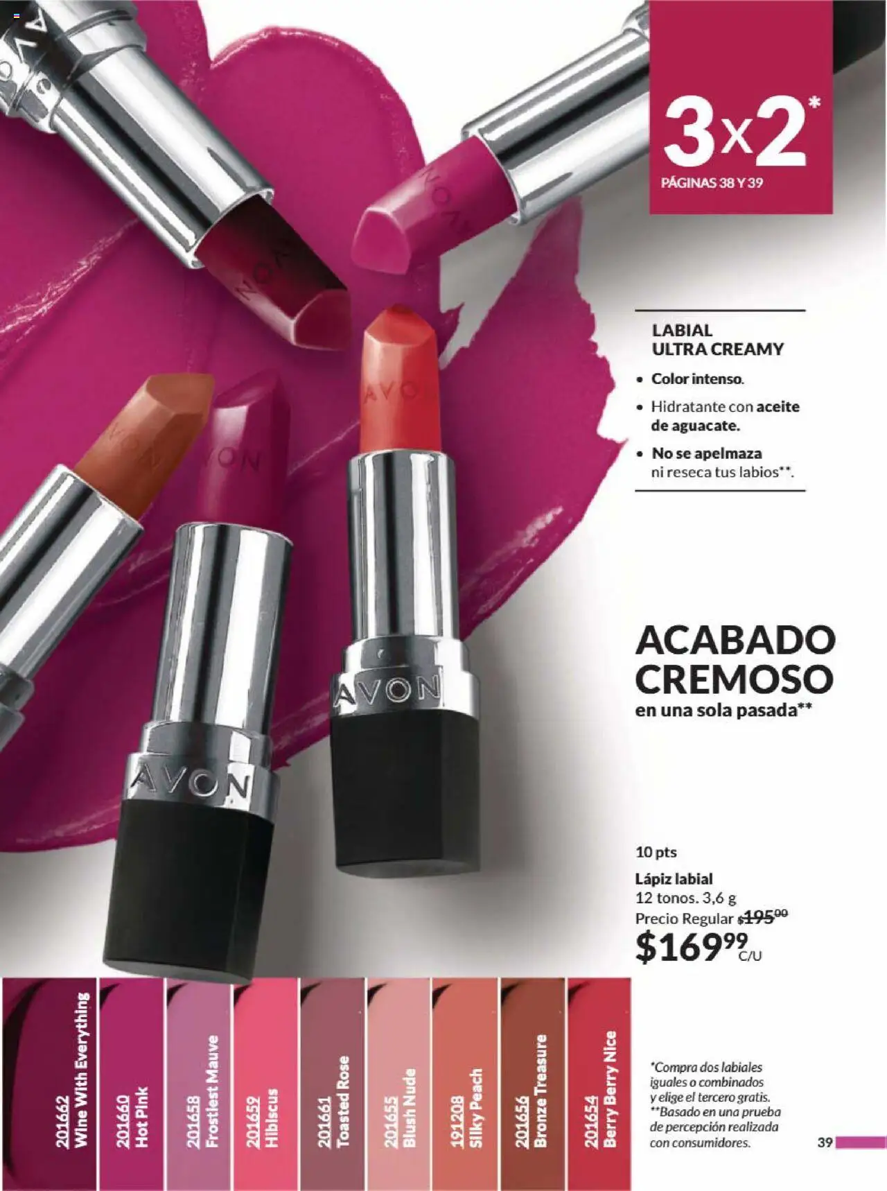 Nuevas ofertas de AVON válidas en toda la República Mexicana desde el 09.08.2025. ¡Encuentra las mejores ofertas en AVON - Campaña 13 2025! | Página: 46 | Productos: Aceite, Lápiz labial