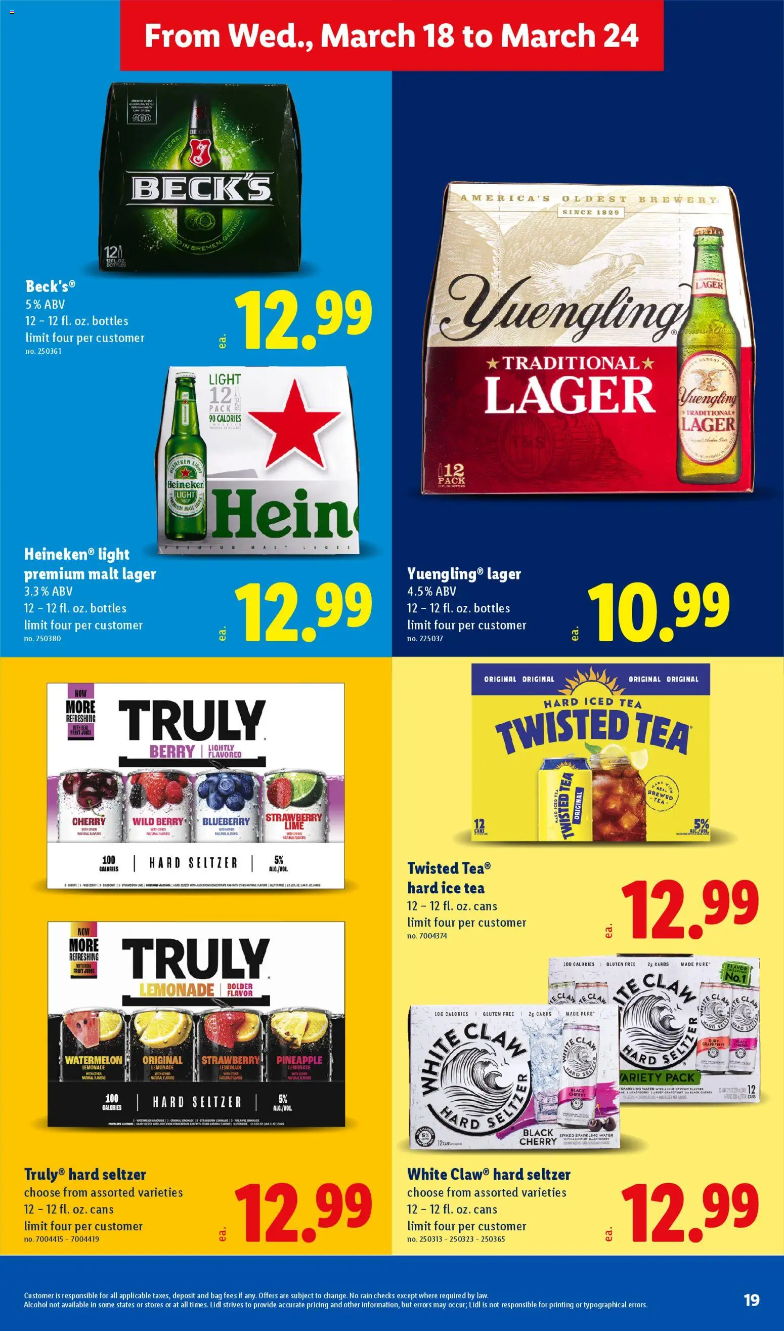 Lidl Weekly Ad - valid from 18.03.2026 | Page: 19 | Products: Juice, Tea, Water, Watermelon