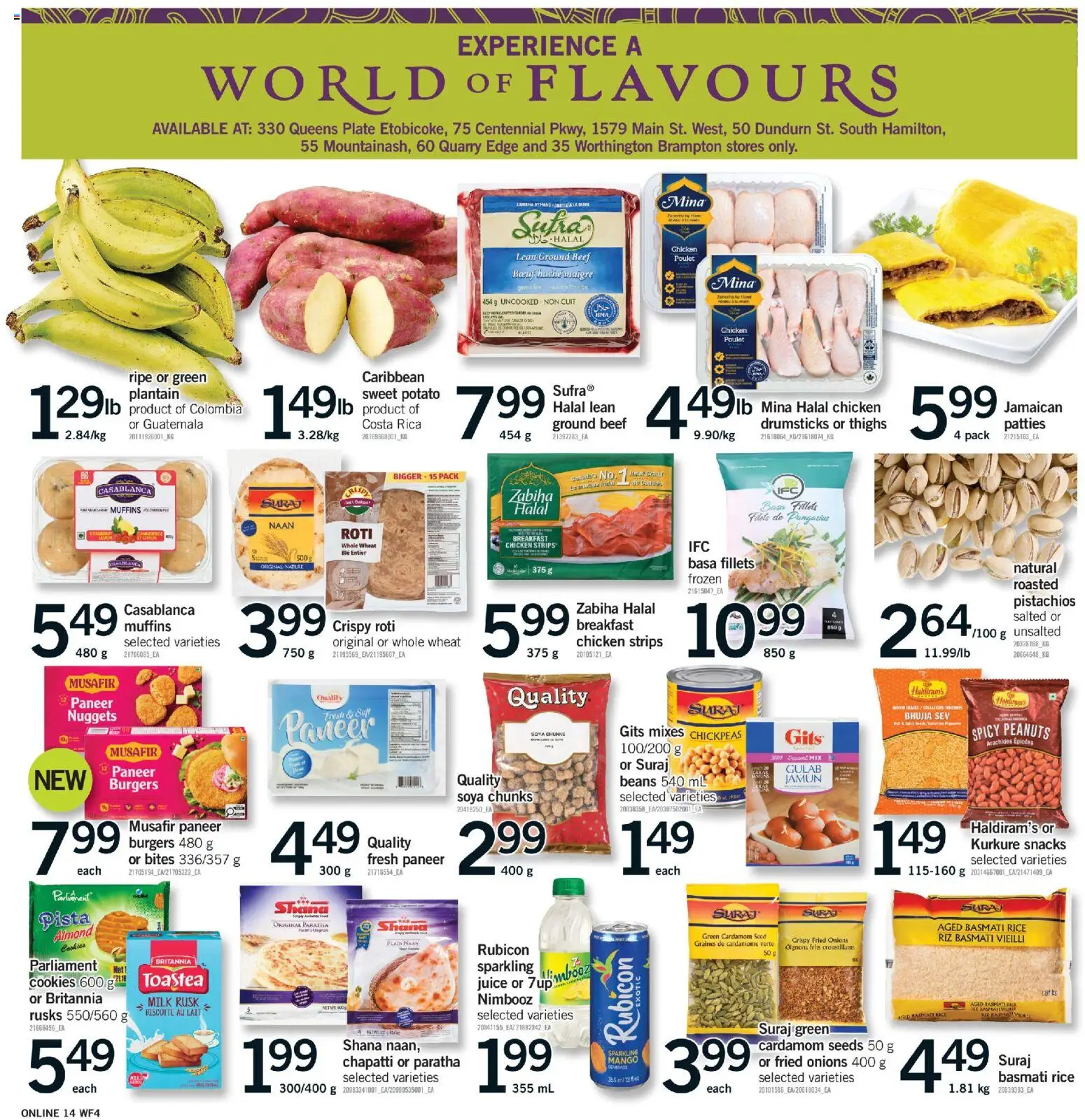 Fortinos flyer valid from 16.04.2026 | Page: 14 | Products: Rice, Milk, Juice, Chicken