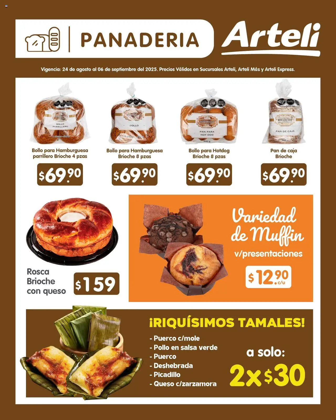 Nuevas ofertas de Arteli válidas en toda la República Mexicana desde el 24.08.2025. ¡Encuentra las mejores ofertas en Arteli - Folleto Quincenal! | Página: 8 | Productos: Queso, Pan, Picadillo, Caja