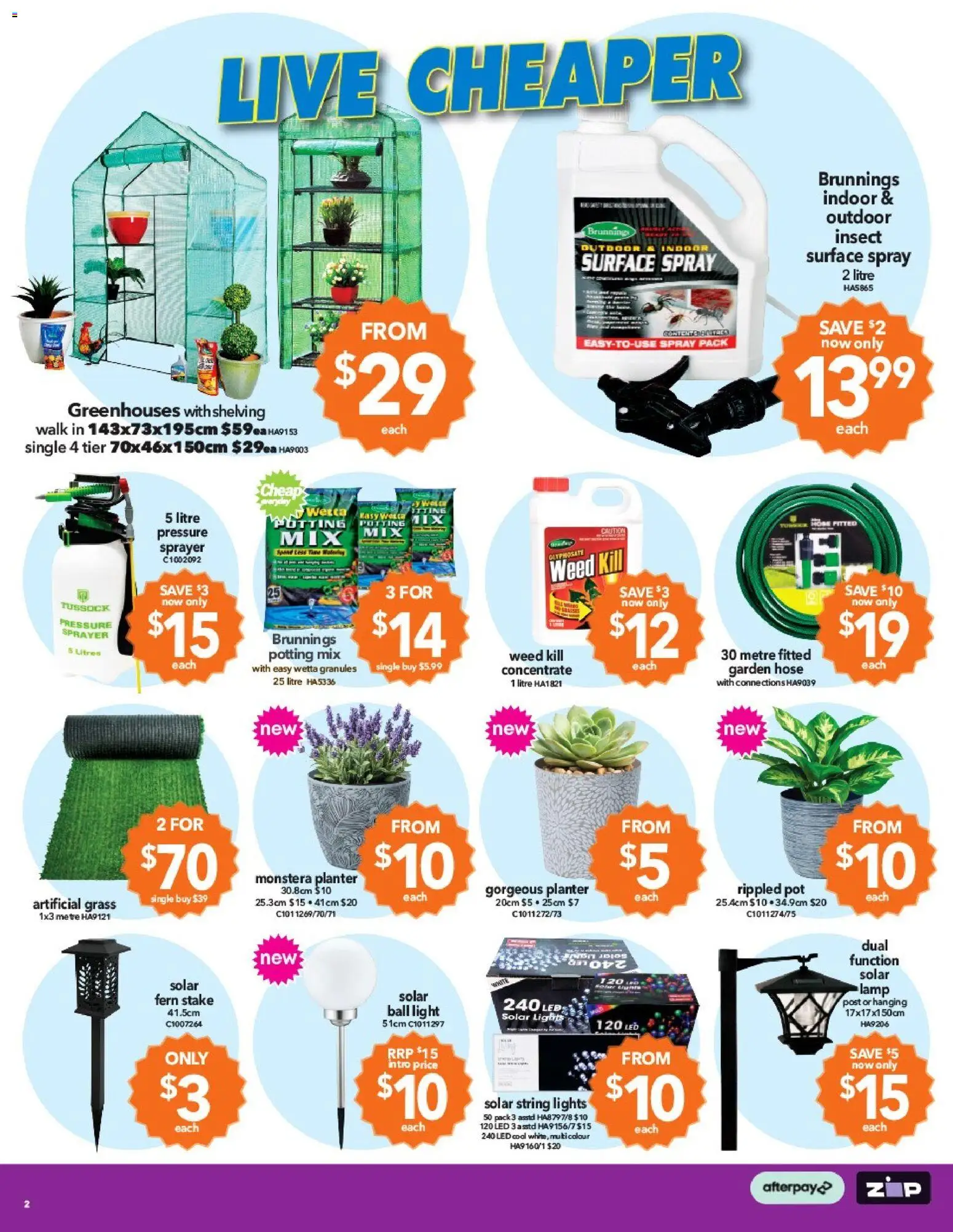 Cheap as Chips catalogue - valid from 29.10.2025 | Page: 2 | Products: Grass, Lamp, Garden hose, Weed
