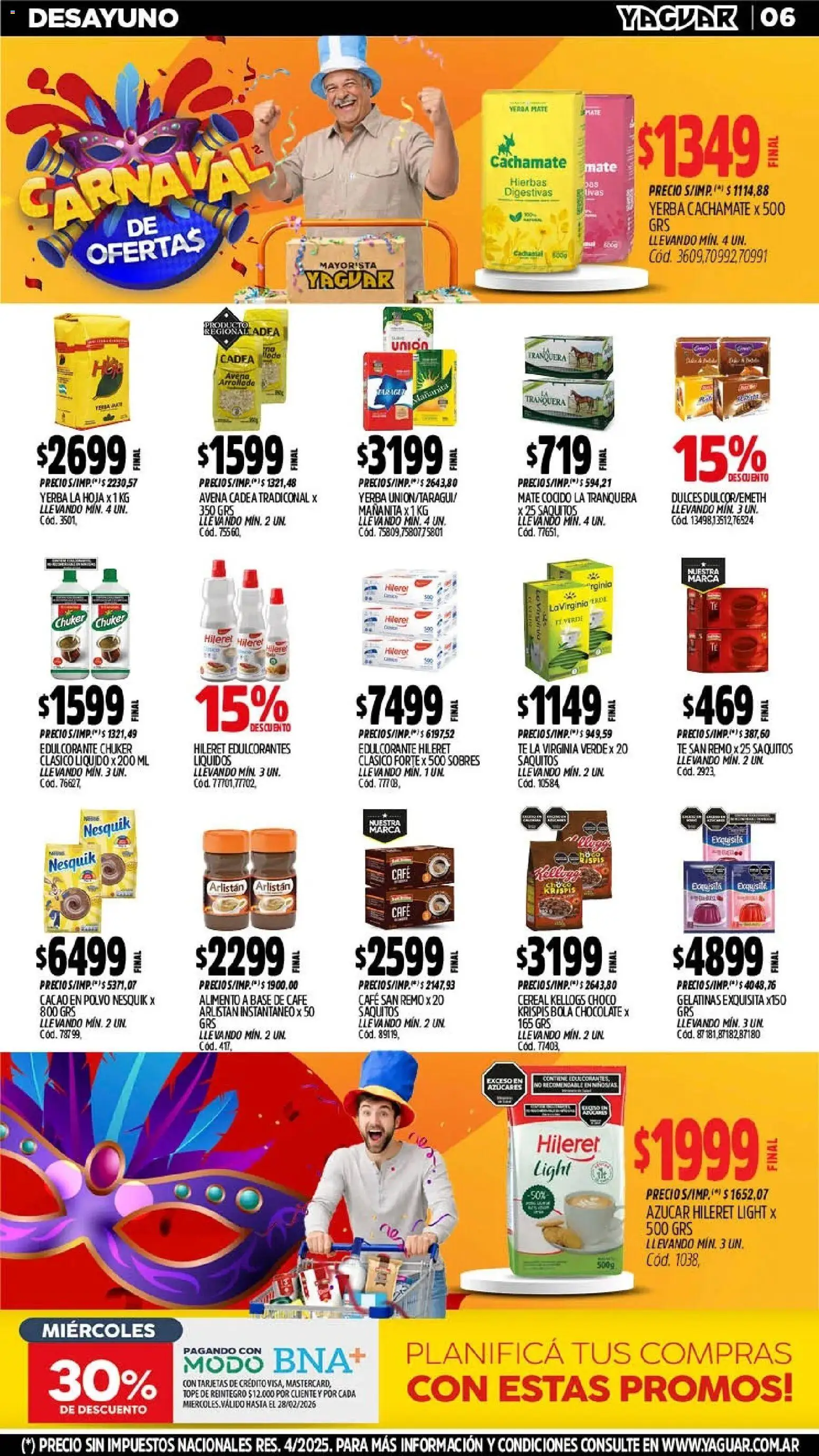 Yaguar - Oferta Semanal San Juan │ válido desde el 09.02.2026 | Página: 5 | Productos: Polvo, Café, Mate cocido, Cacao