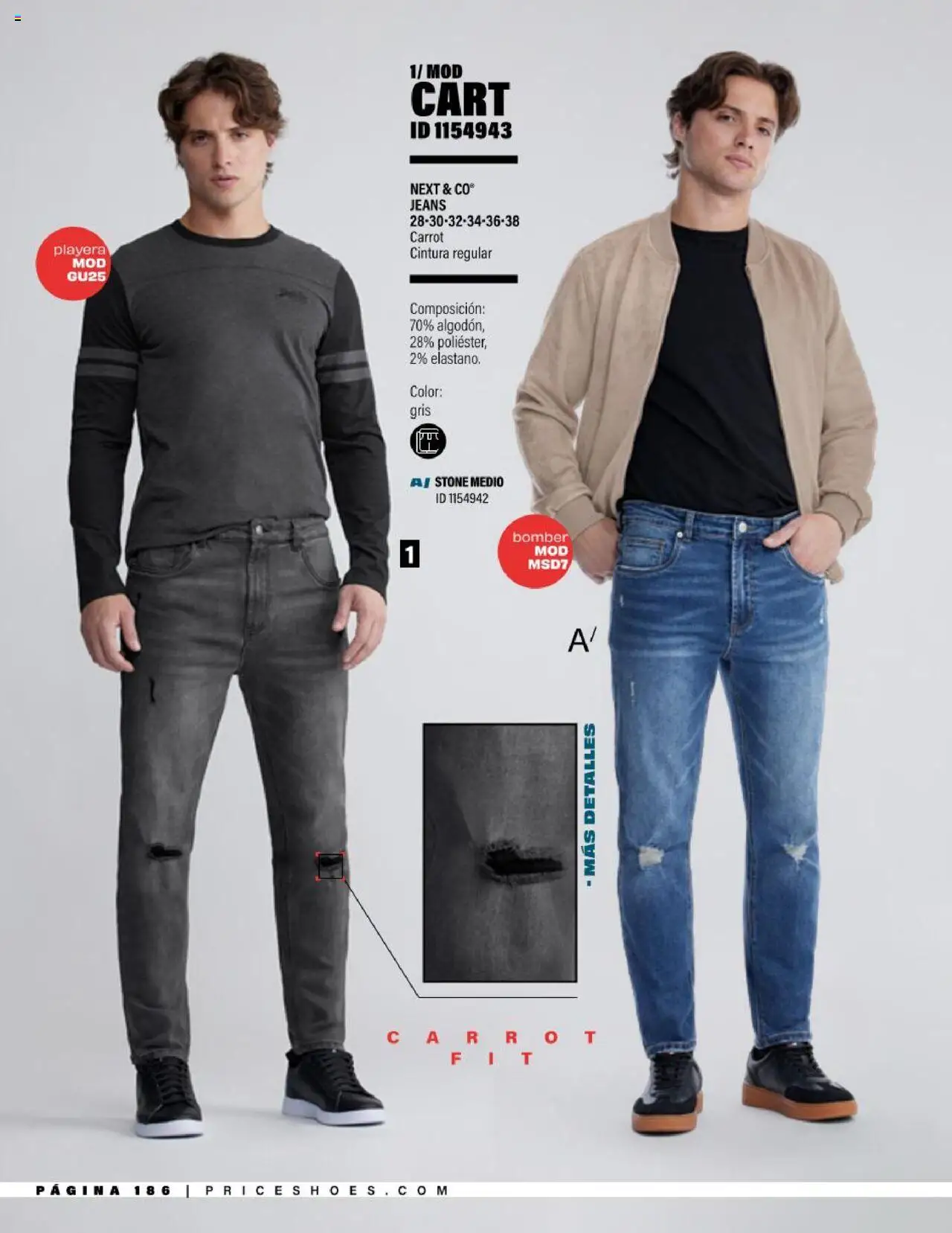 Nuevas ofertas de Price Shoes válidas en toda la República Mexicana desde el 05.08.2025. ¡Encuentra las mejores ofertas en Price Shoes - Catálogo Jeans ! | Página: 186 | Productos: Playera
