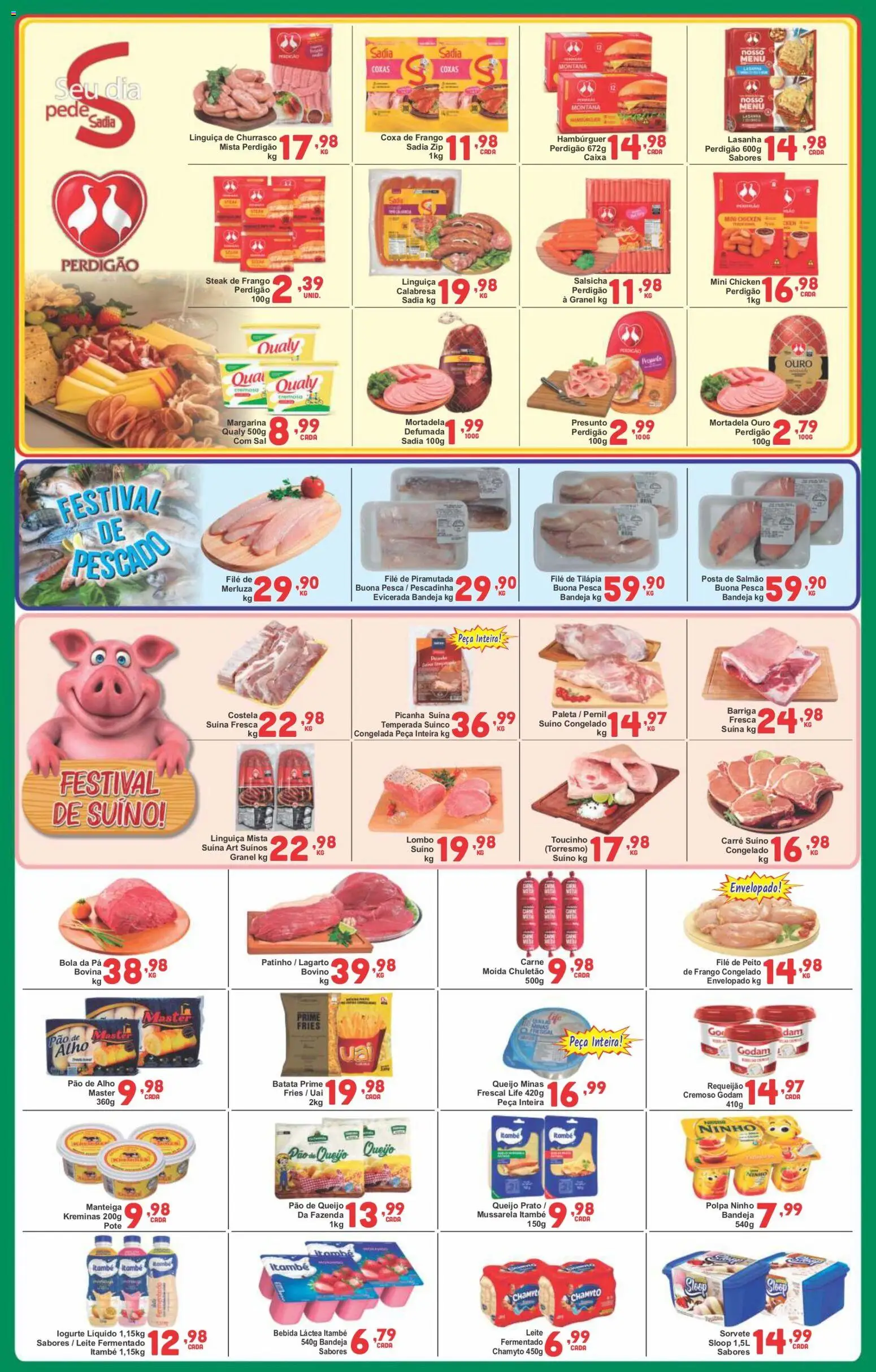 Rede Super Compras Folheto - válido de 02.03.2026 | Página: 3 | Produtos: Caixa, Pernil, Filé de tilápia, Leite fermentado