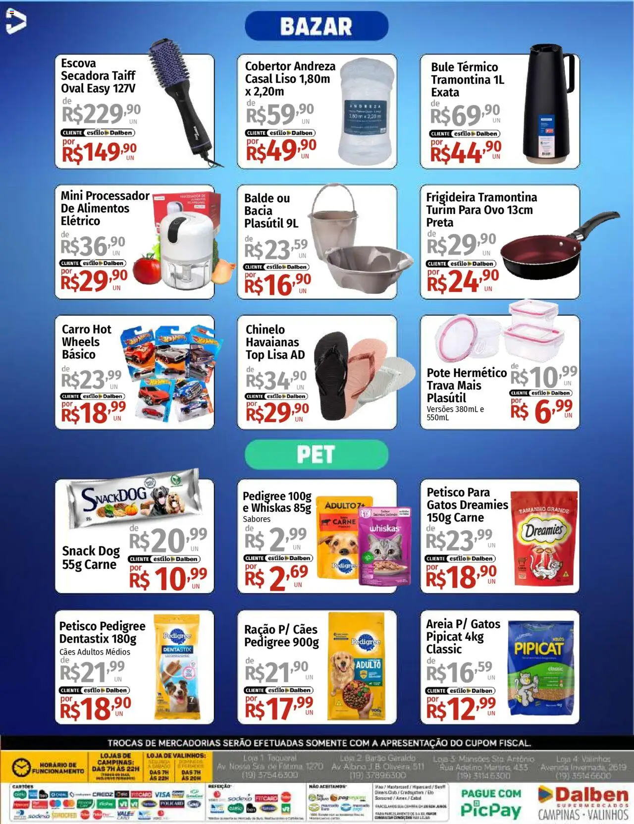 Supermercado Dalben Folheto - válido de 17.10.2025 | Página: 15 | Produtos: Frigideira, Escova, Processador, Balde