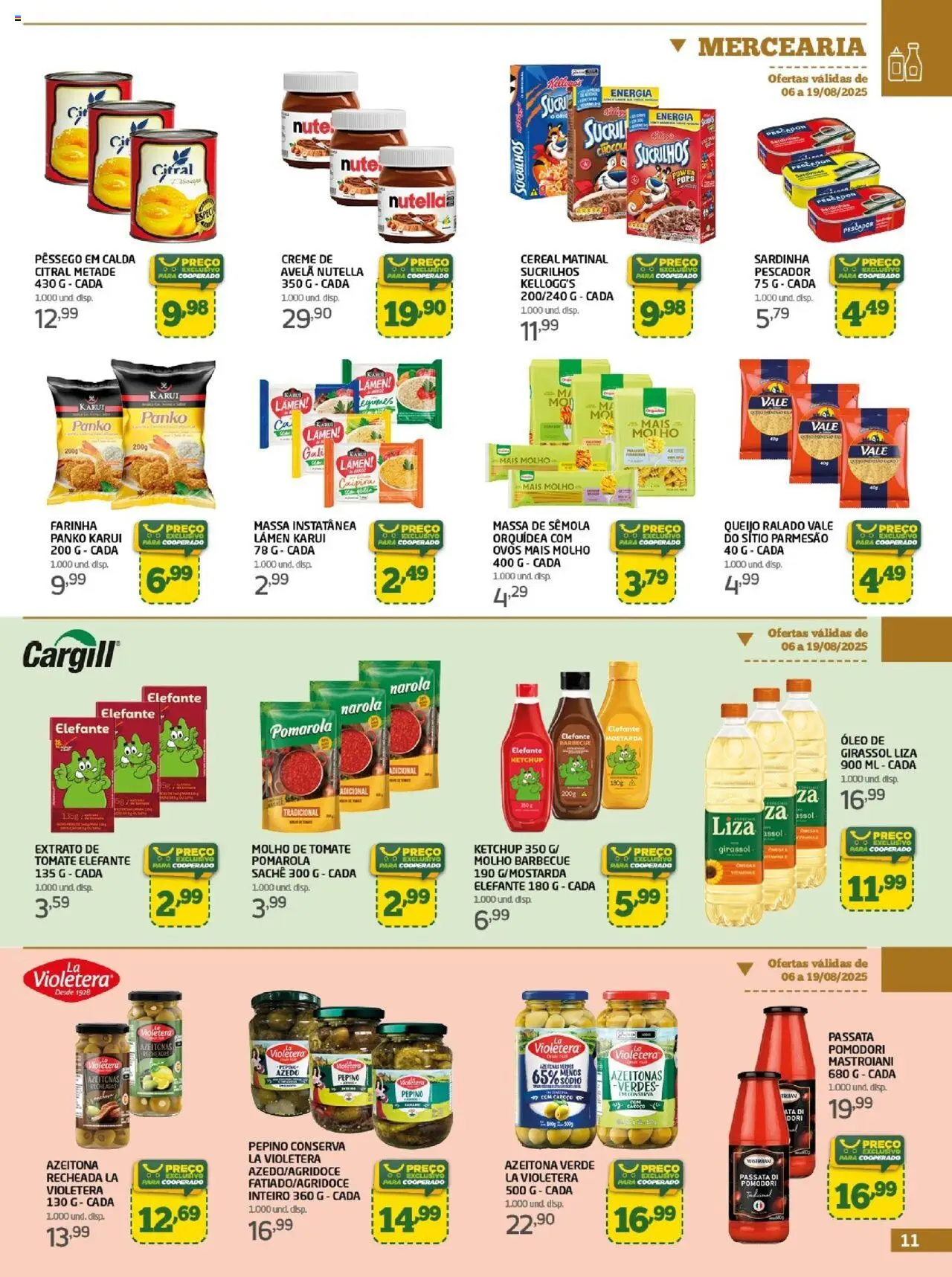 Cooper Folheto - válido de 06.08.2025 | Página: 11 | Produtos: Azeitonas, Molho de tomate, Ovos, Óleo