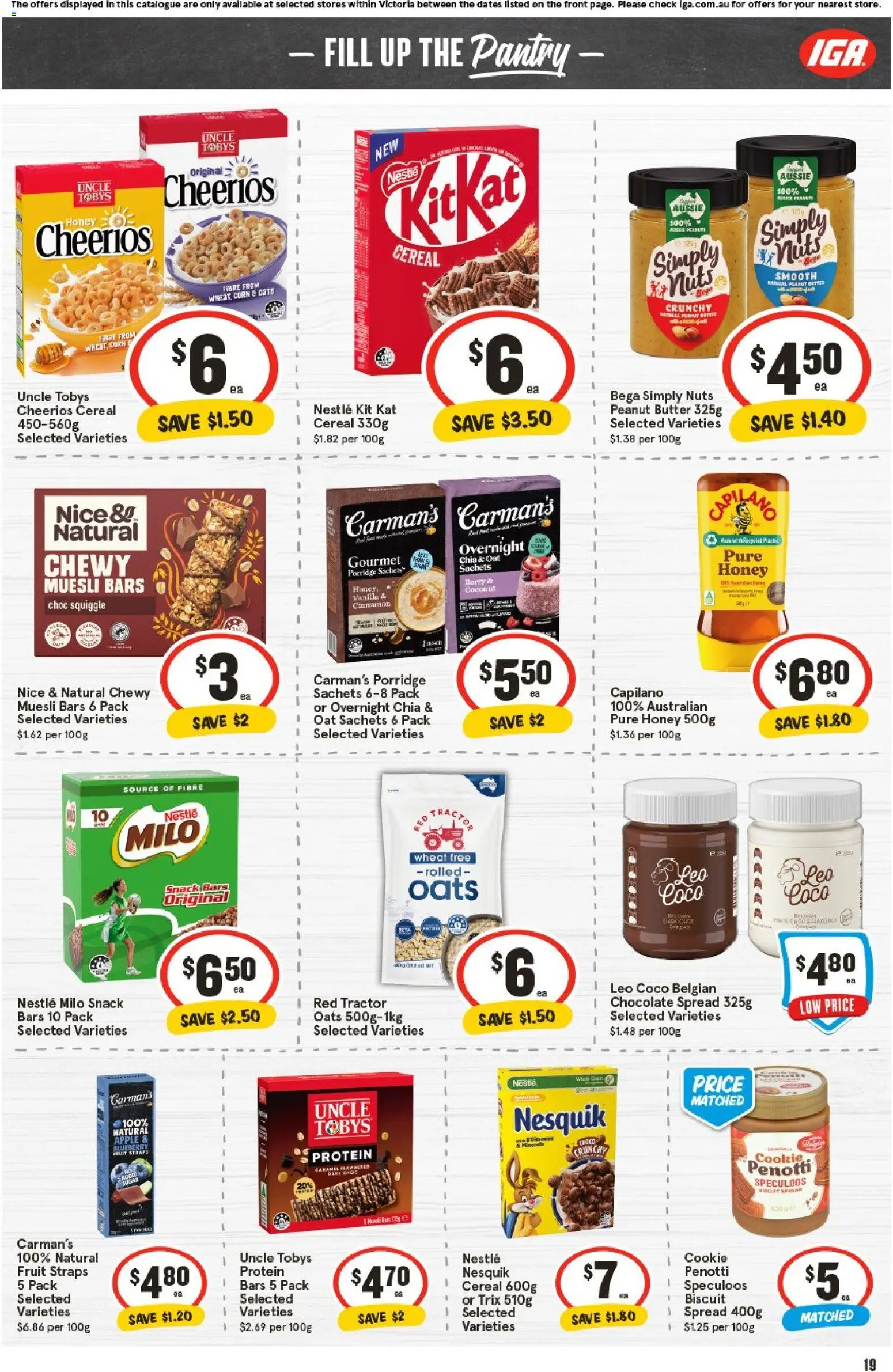 IGA catalogue - valid from 05.11.2025 | Page: 19 | Products: Butter, Chocolate, Cereal, Wheat