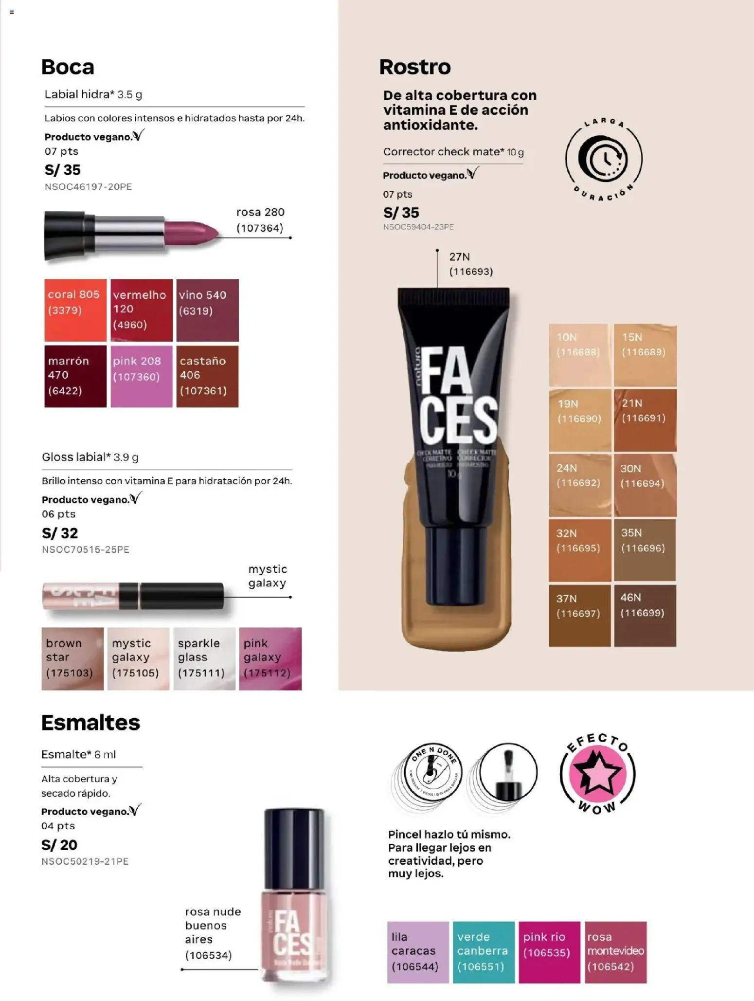 Catálogo Natura válido desde 31.03.2026 | Página: 82 | Productos: Pincel, Vino, Corrector