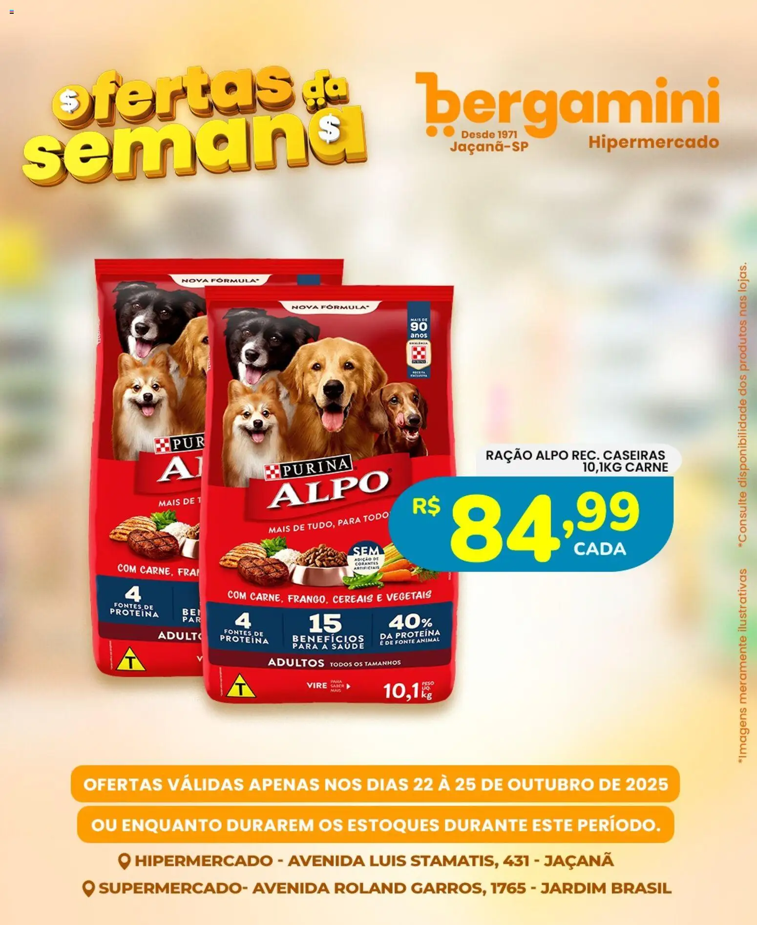 Supermercado Bergamini Folheto - válido de 22.10.2025 | Página: 15 | Produtos: Carne, Cereais