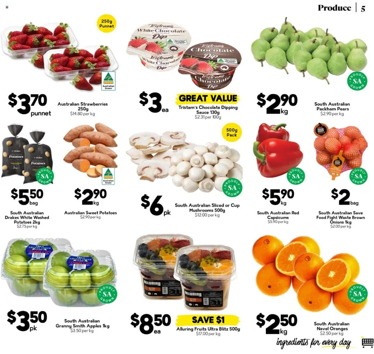 Drakes catalogue - valid from 20.08.2025 | Page: 5 | Products: Apples, Strawberries, Potatoes, Sauce