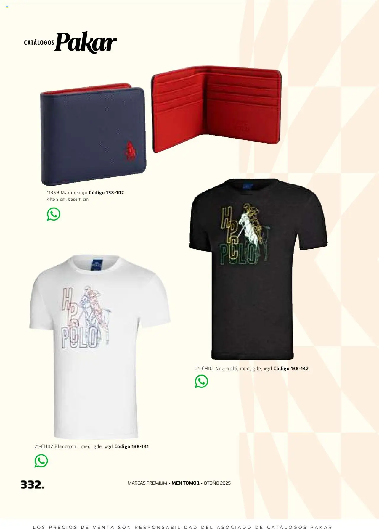 Nuevas ofertas de SC Pakar válidas en toda la República Mexicana desde el 29.08.2025. ¡Encuentra las mejores ofertas en SC Pakar - Catálogo Otoño Men Tomo 1! | Página: 332