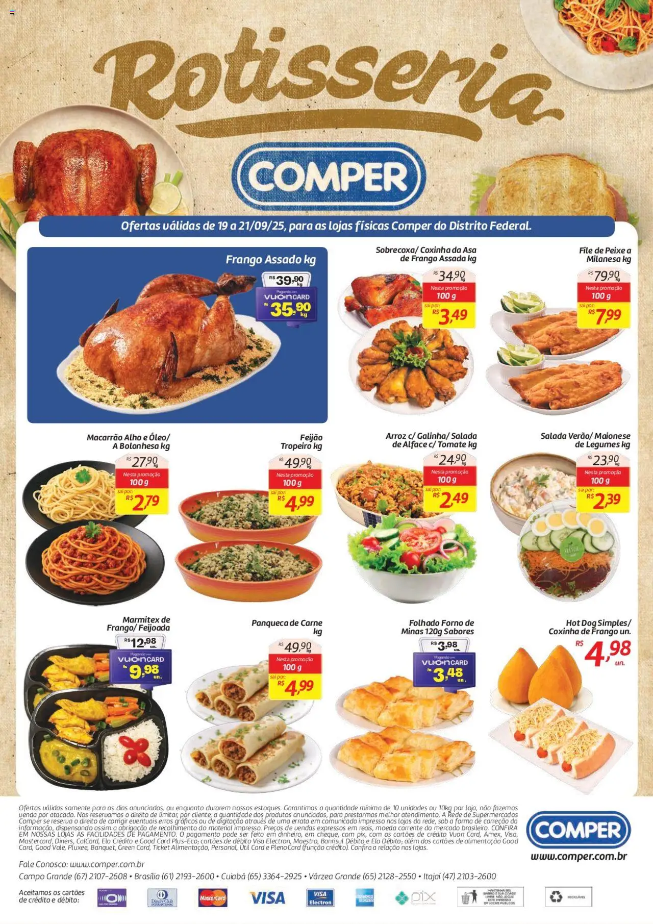 Comper Folheto - válido de 19.09.2025 | Página: 1 | Produtos: Forno, Arroz, Carne, Frango