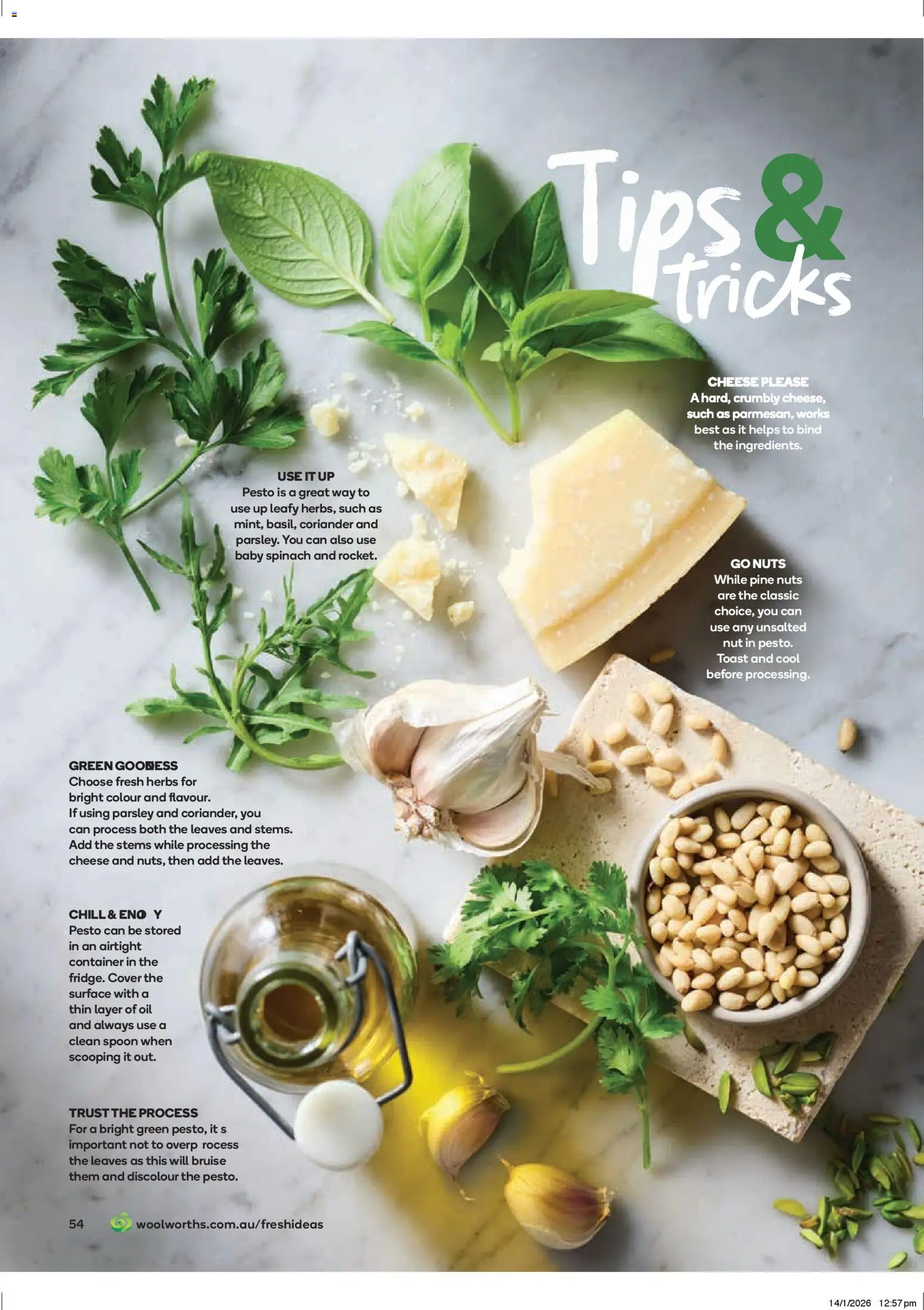 Woolworths catalogue - valid from 01.03.2026 | Page: 54 | Products: Cheese, Oil, Nuts, Spinach