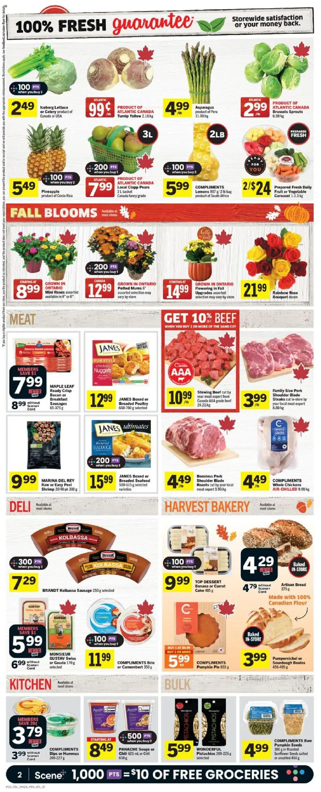 Foodland flyer valid from 09.10.2025 | Page: 3 | Products: Pineapple, Bag, Bakery, Bread