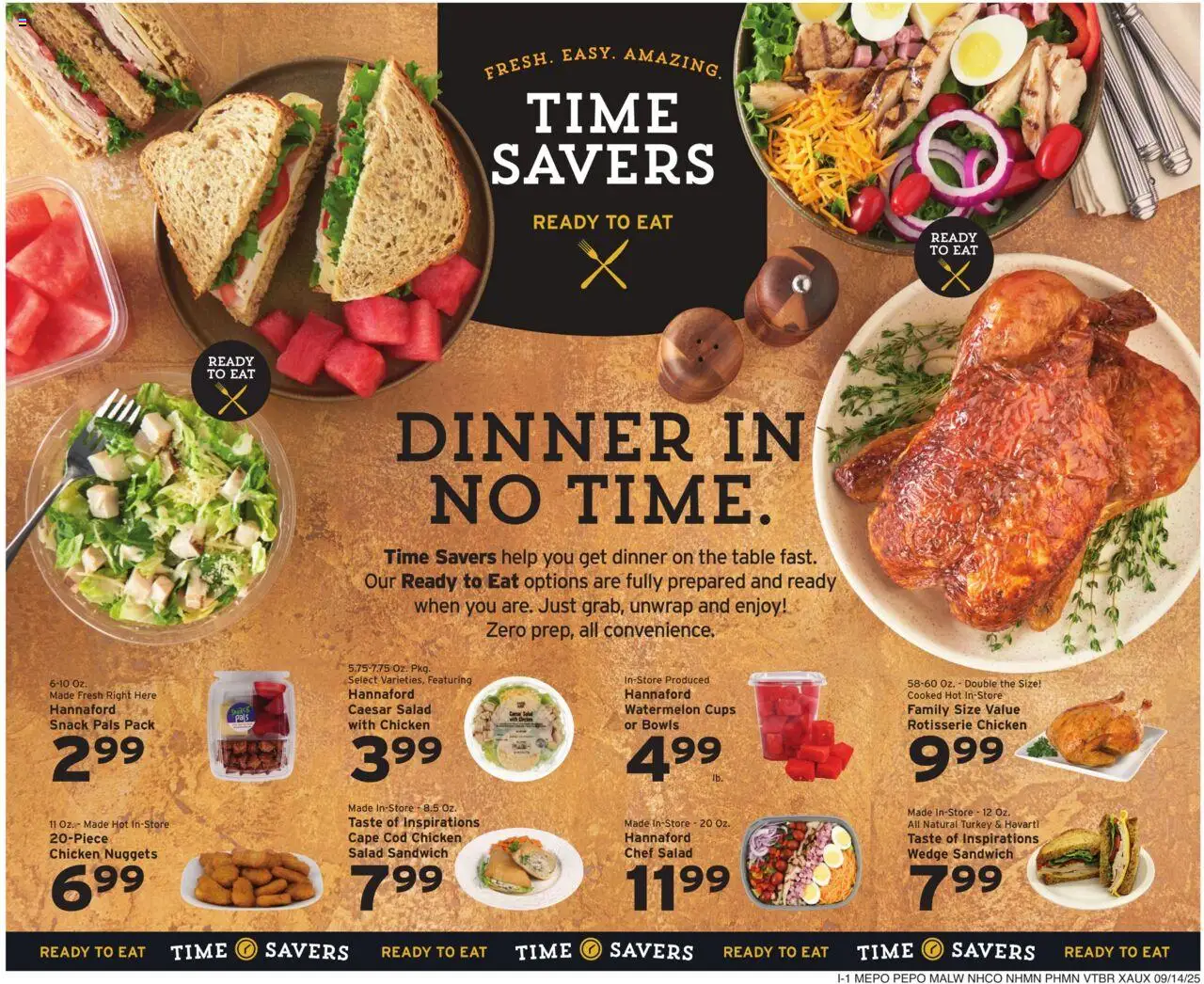 Hannaford Weekly Ad - valid from 14.09.2025 | Page: 9 | Products: Table, Salad, Watermelon