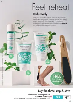 Preview of Nutrimetics Catalogue Step into Spring - valid from 26.09.2025 | Page: 15 | Products: Scrub, Tea, Pedicure, Exfoliator