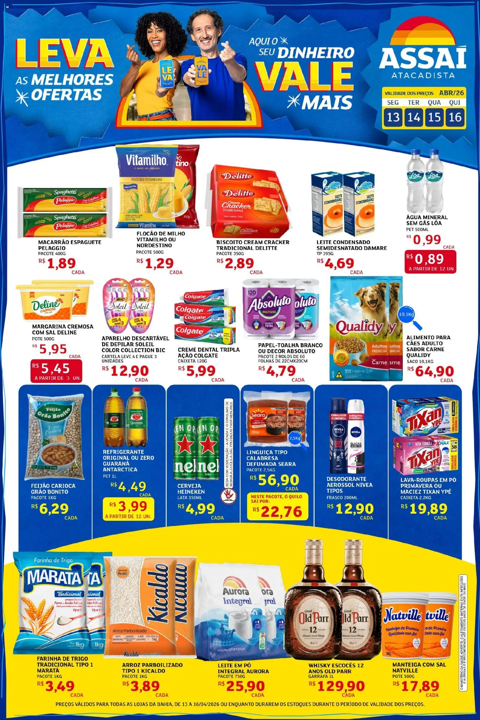Assaí Atacadista Folheto - válido de 13.04.2026 | Página: 1 | Produtos: Ferro, Guaraná, Manteiga, Água mineral