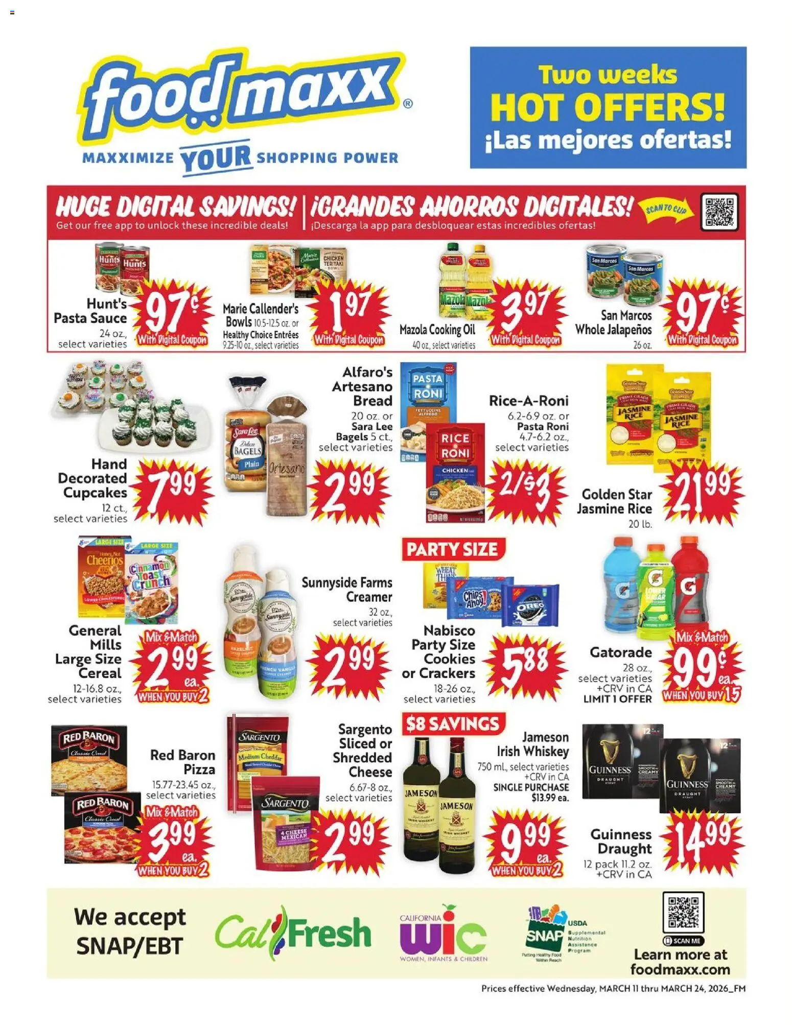 FoodMaxx Weekly Ad - NV - valid from 11.03.2026 | Page: 2 | Products: Oil, Pizza, Rice, Sauce