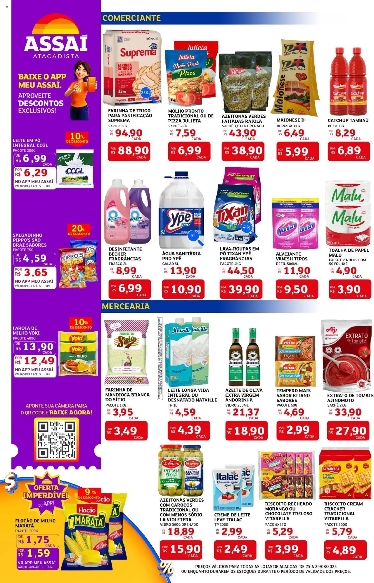 Assaí Atacadista Folheto - válido de 25.08.2025 | Página: 2 | Produtos: Azeitonas, Feijão, Leite, Maionese