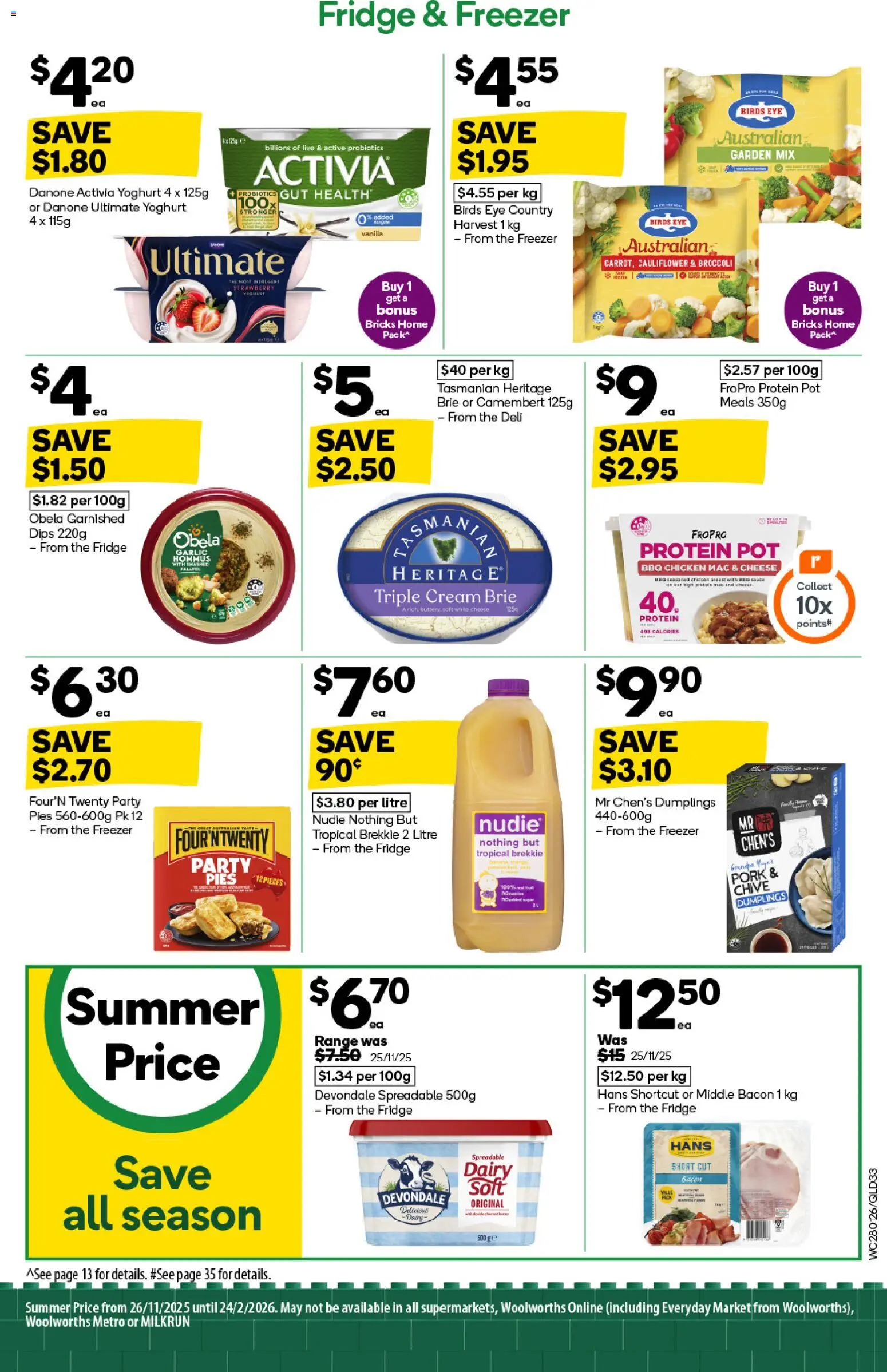 Woolworths catalogue - valid from 28.01.2026 | Page: 33 | Products: Dairy, Yoghurt, Cream, Freezer