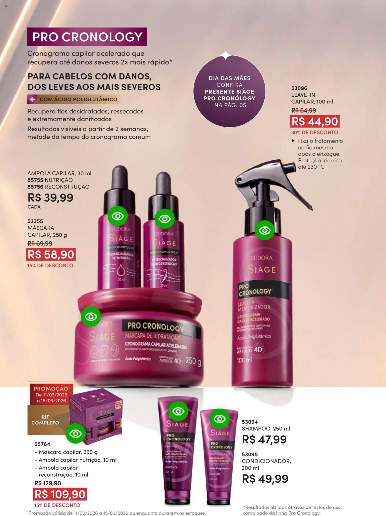 Eudora Folheto - válido de 11.03.2026 | Página: 48 | Produtos: Shampoo, Condicionador