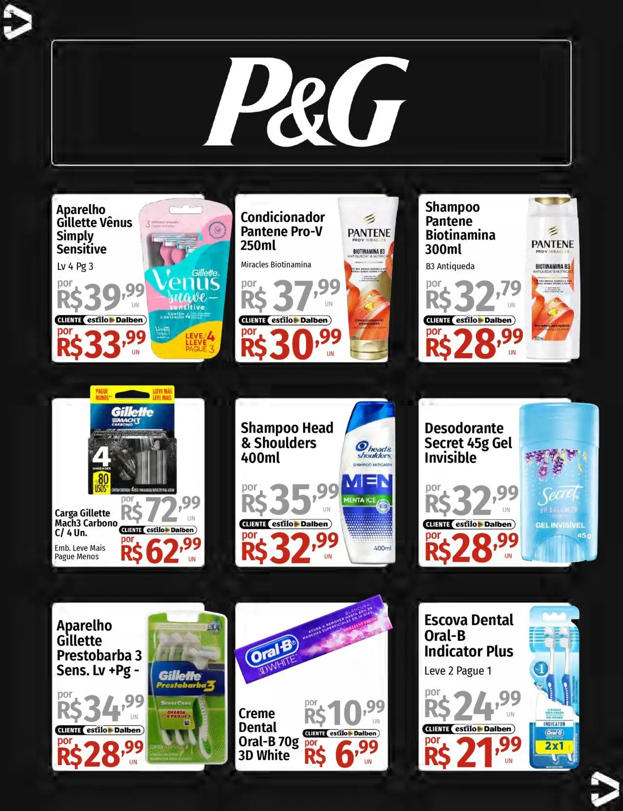 Supermercado Dalben Folheto - válido de 15.08.2025 | Página: 33 | Produtos: Shampoo, Escova, Desodorante, Creme